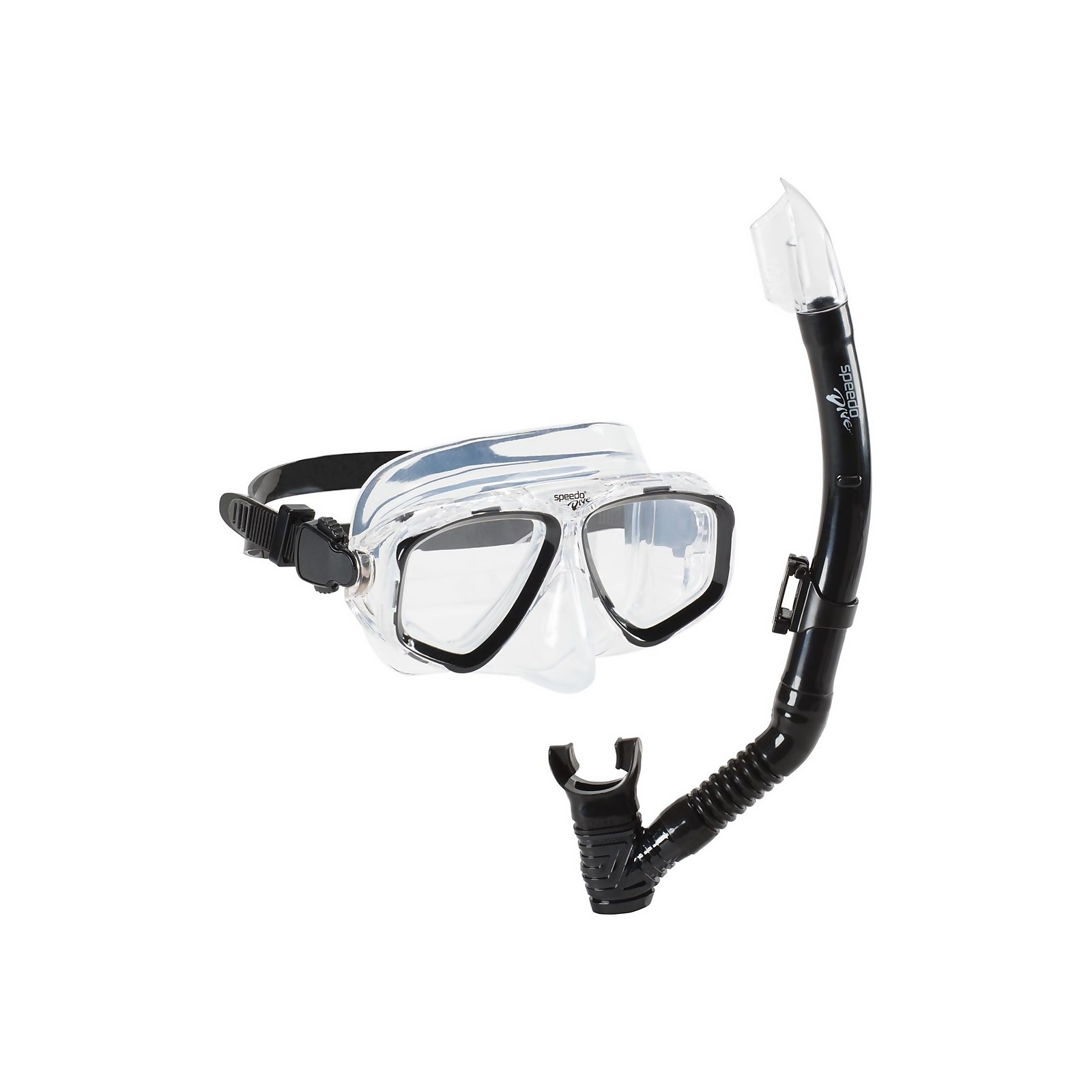 Speedo  Adult Recreation Mask & Snorkel - One Size    : Black (13236398 5053744806426) photo