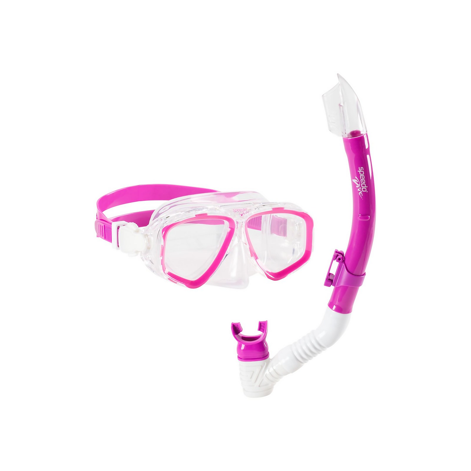 Speedo  Jr. Adventure Mask/Snorkel Set - One Size    : Pink (13236408 5053744806570) photo