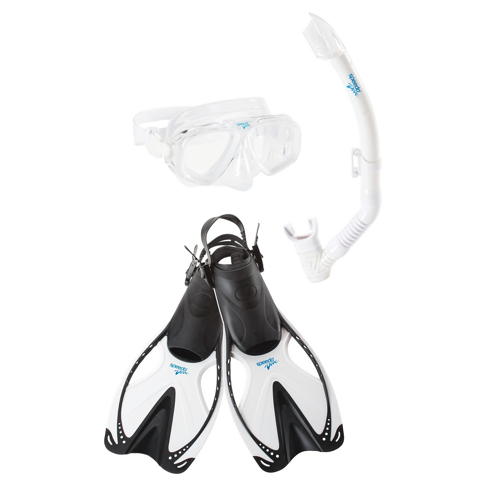 Speedo  Adult Adventure Mask/Snorkel/Fin Set - L-L    : Black (13236428 5053744806747) photo