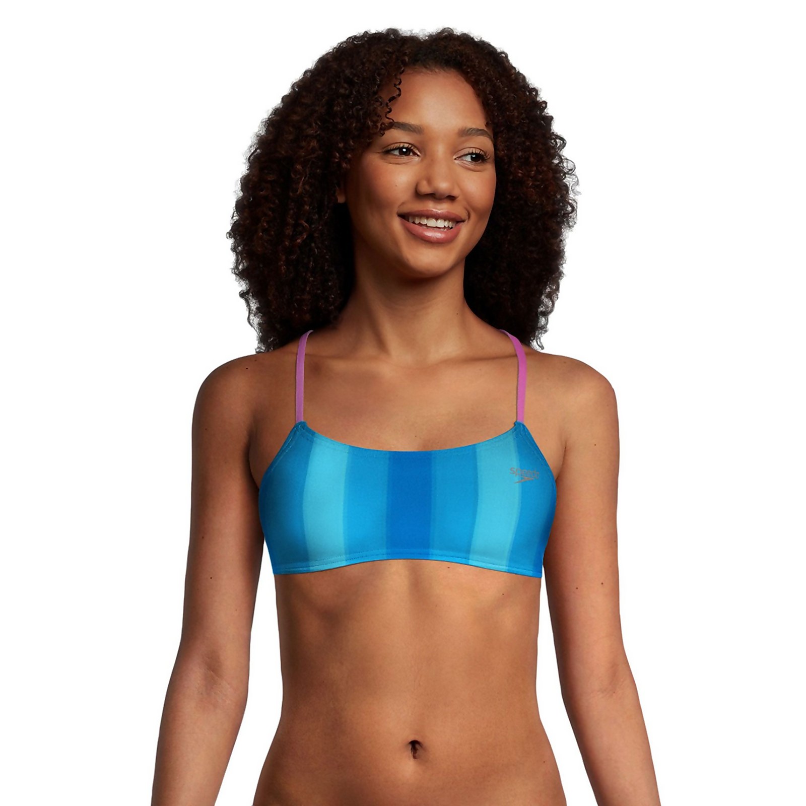 Speedo  Print Strappy Back Bikini Top - M    : Blue (13242060 5059937053486) photo