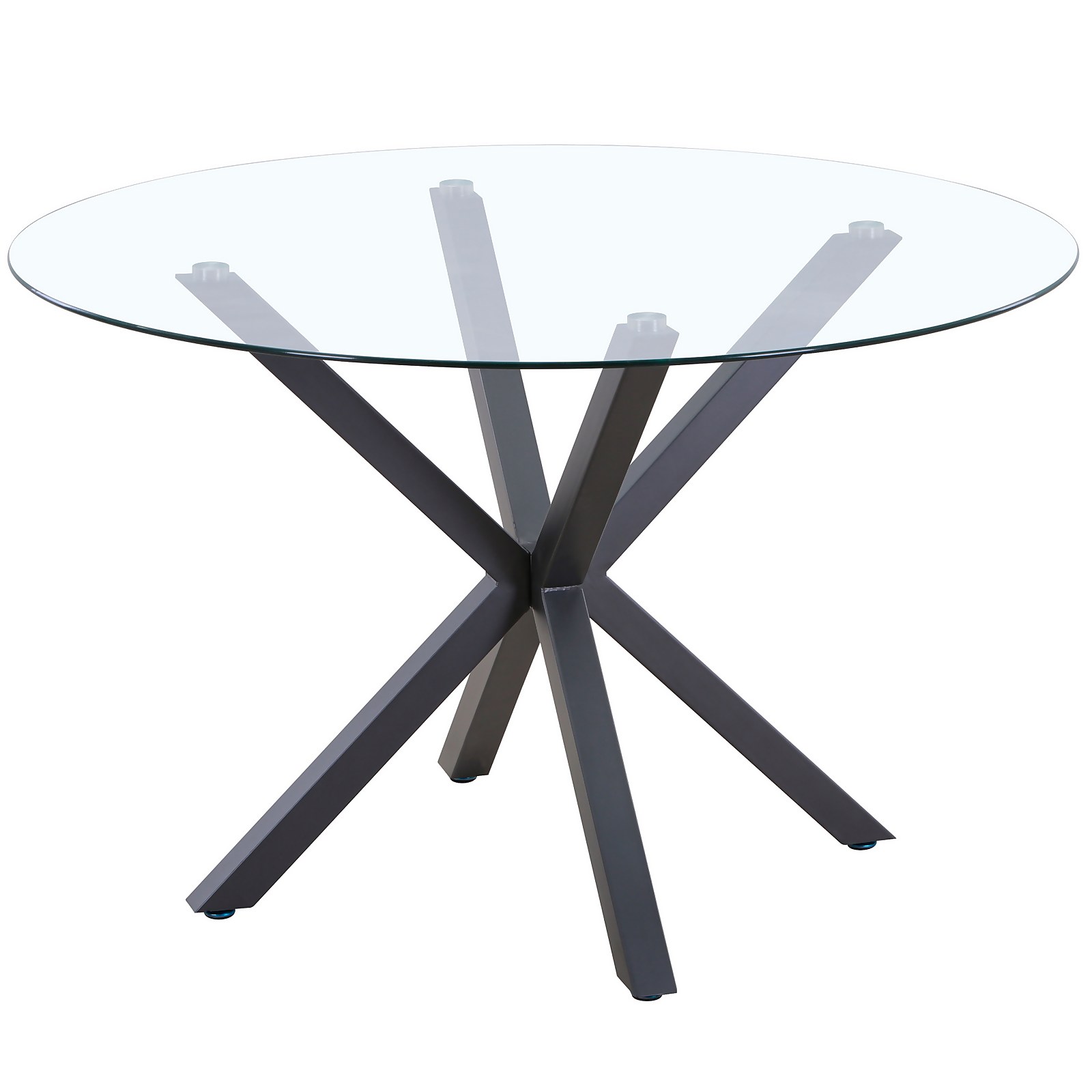Ludlow Round Glass Dining Table - Black
