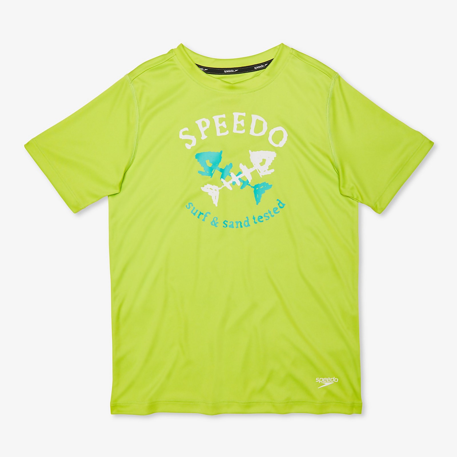 Speedo  Short Sleeve Graphic Swim Shirt - M    : Lime (13247535 5053744947747) photo