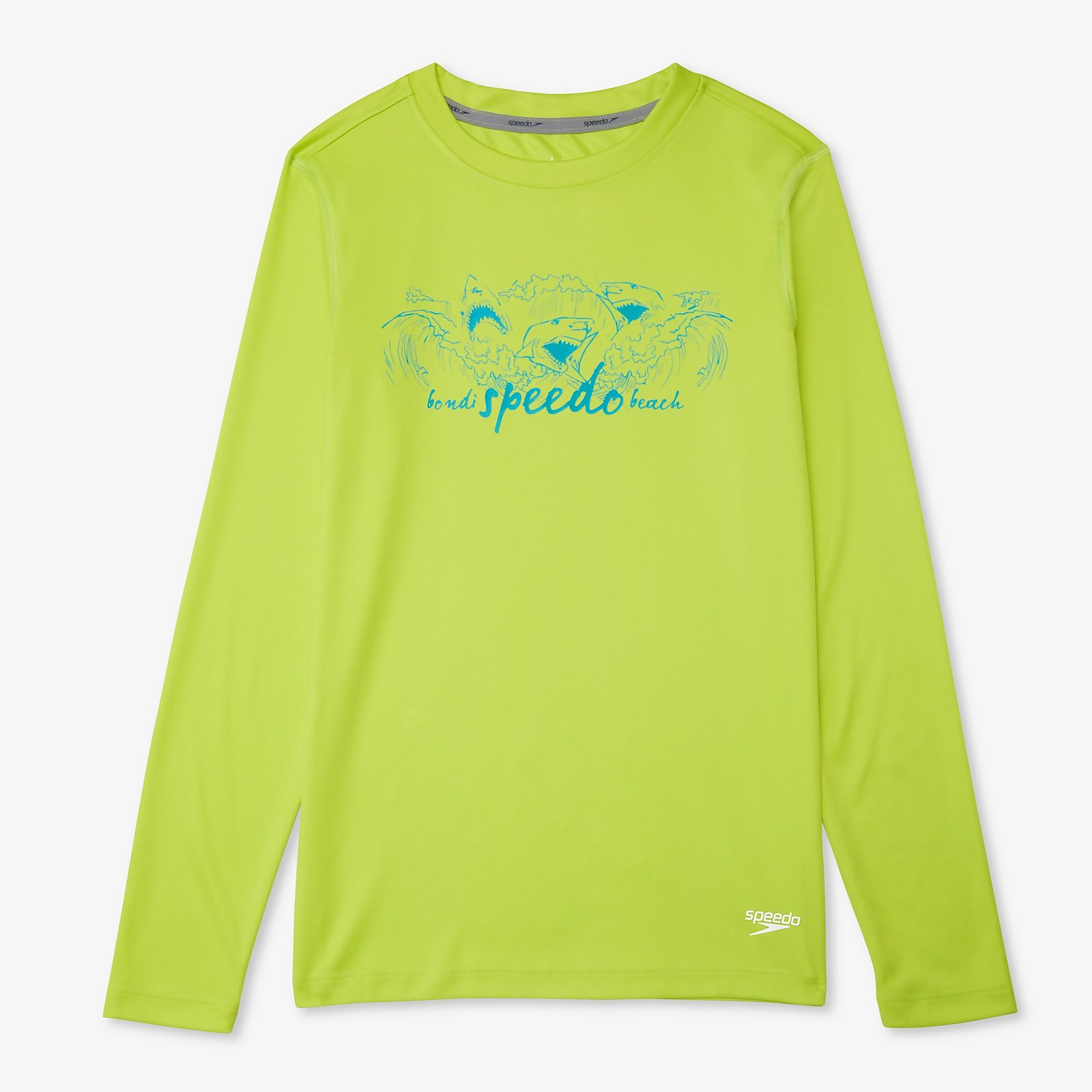 Speedo  Long Sleeve Graphic Swim Shirt - L    : Lime (13247543 5053744947860) photo