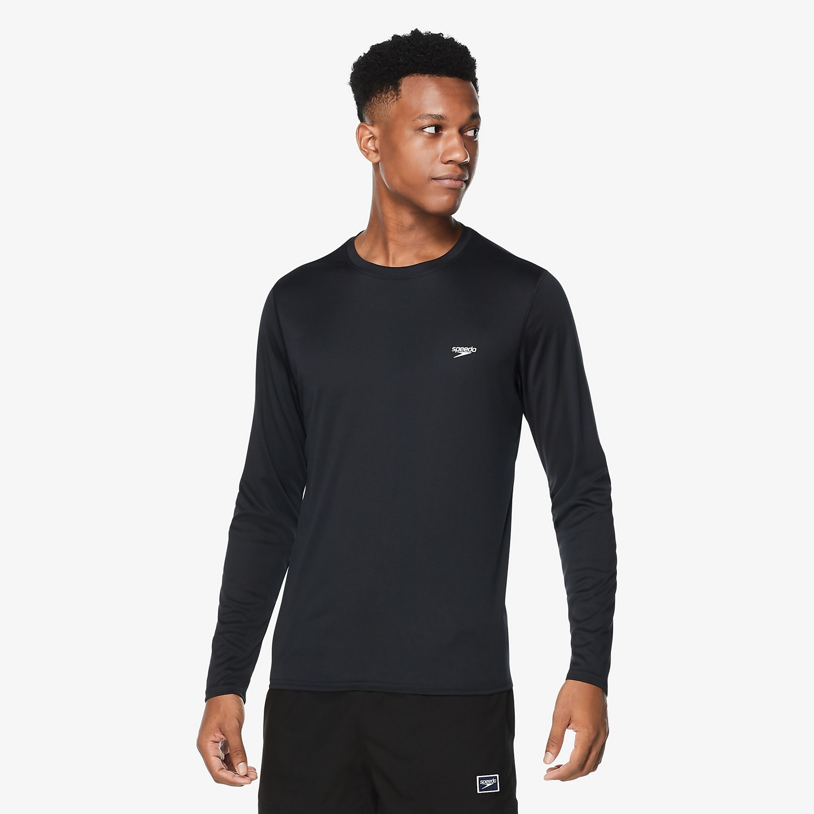 Speedo  Graphic Long Sleeve Swim Shirt - M    : Black (13247988 5053744951799) photo