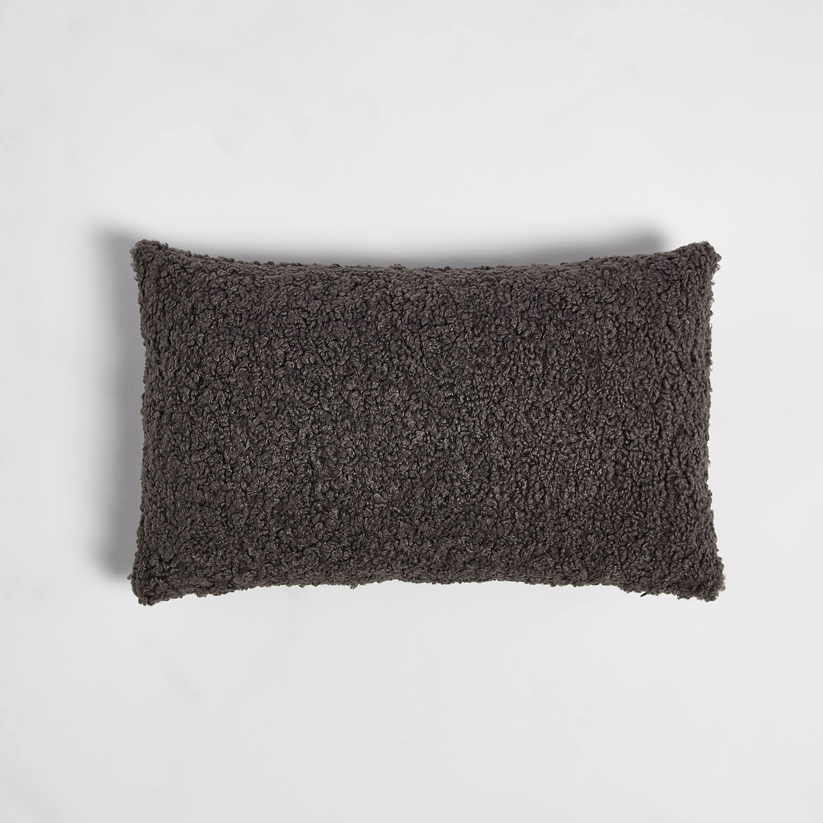 in home Faux Sheep Skin Cushion - Charcoal - 30x50cm
