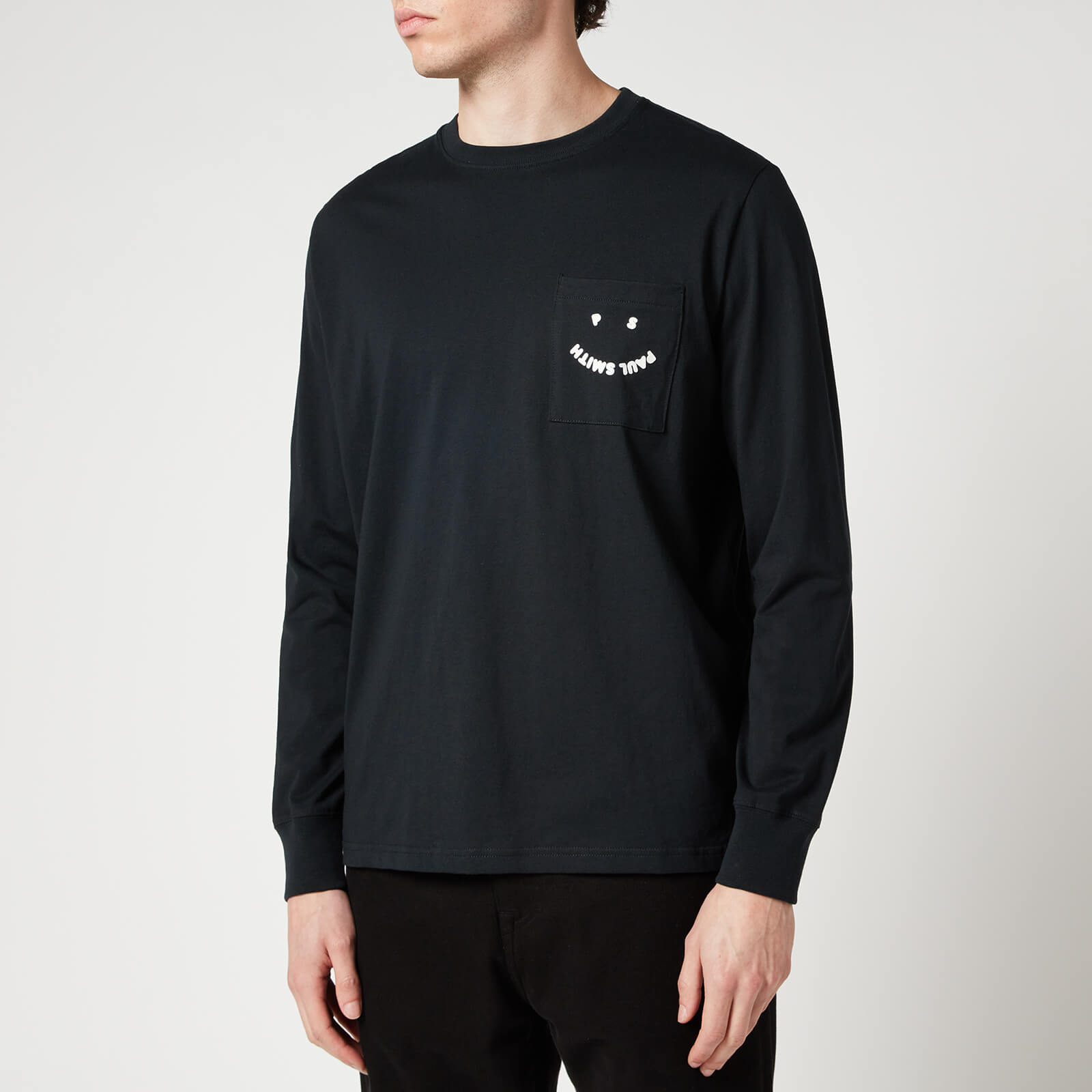 PS Paul Smith Men's Happy Logo Long Sleeve T-Shirt - Black - S