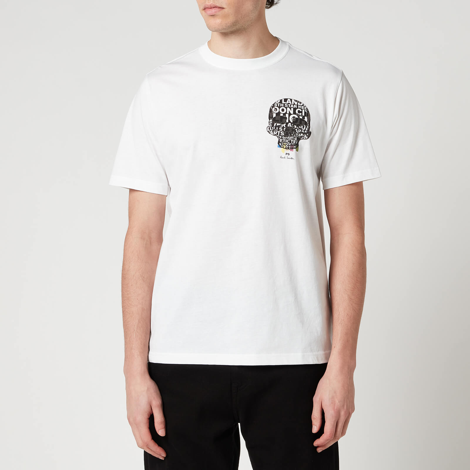 PS Paul Smith Men's Black Skull T-Shirt - White - S