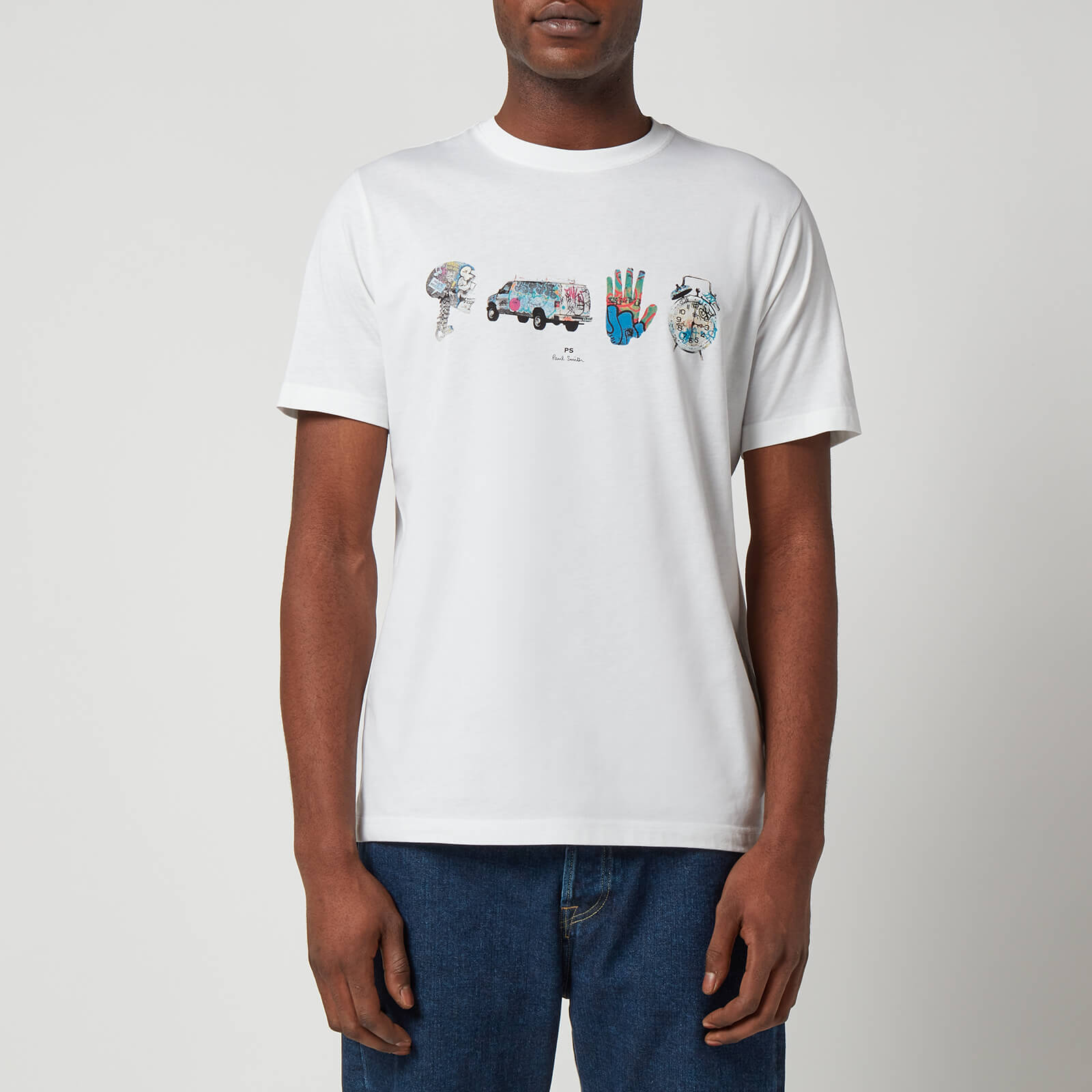 PS Paul Smith Men's Graffiti Prints T-Shirt - White - S