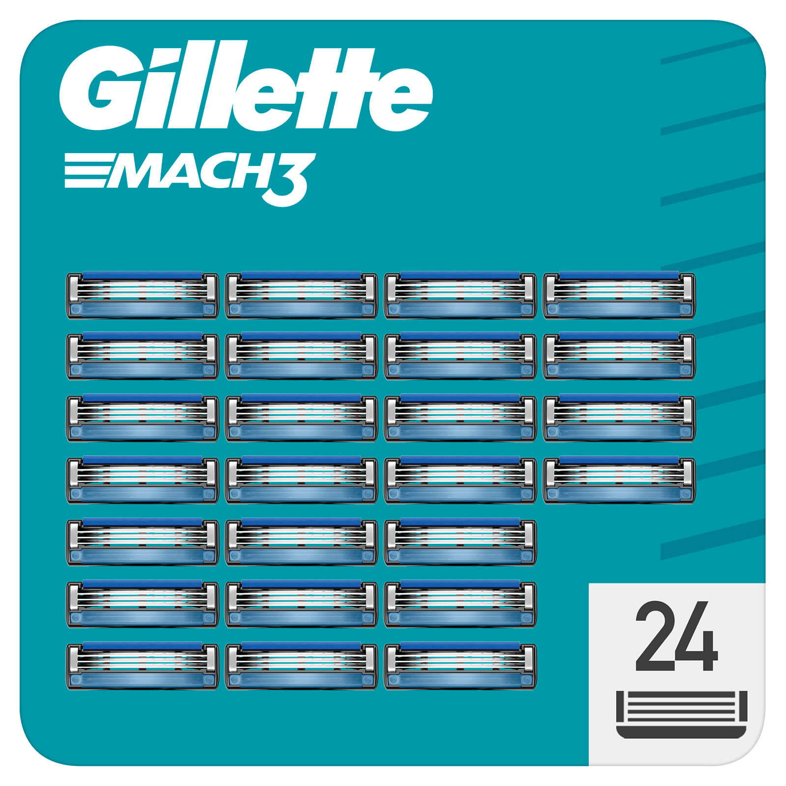 Gillette Mach3 Razor Blades - 24 Pack
