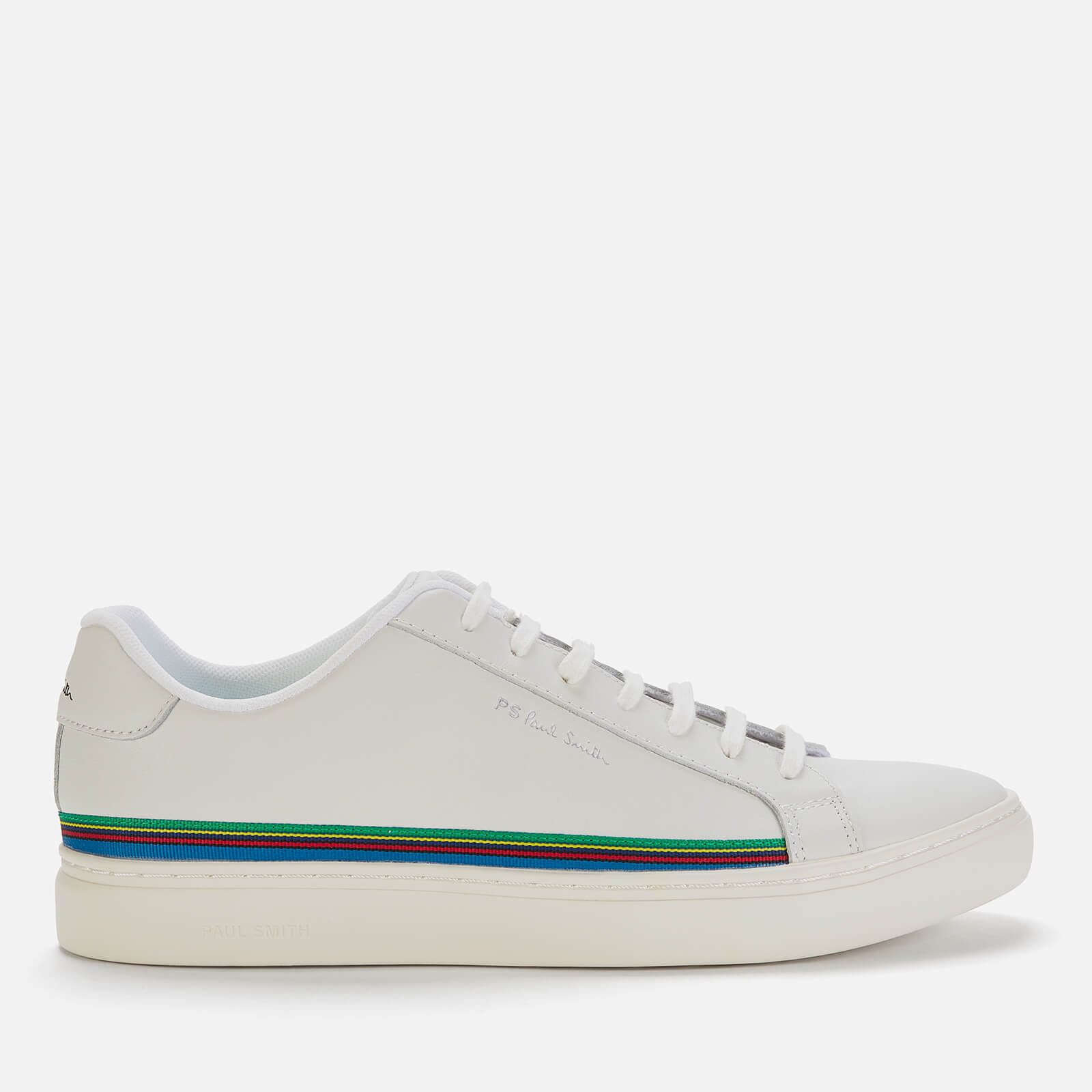 PS Paul Smith Men's Rex Leather Cupsole Trainers - White Stripe Foxing - UK 7