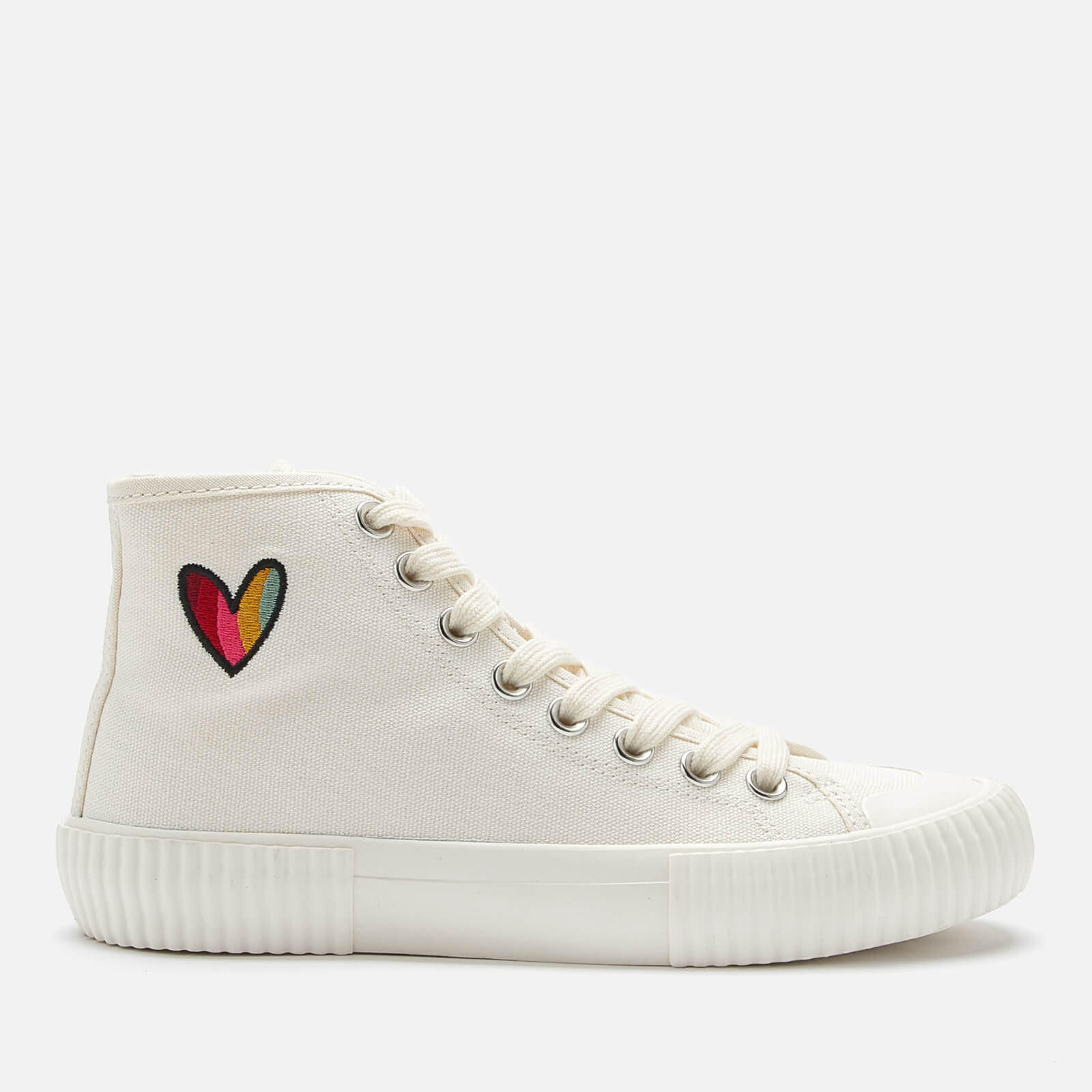 Paul Smith Women's Kibby Hi-Top Trainers - Off White Heart - UK 3