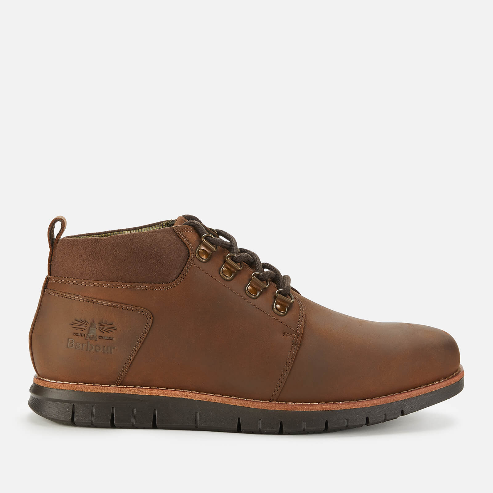 Barbour Men's Albemarle Leather Chukka Boots - Dark Brown - UK 7