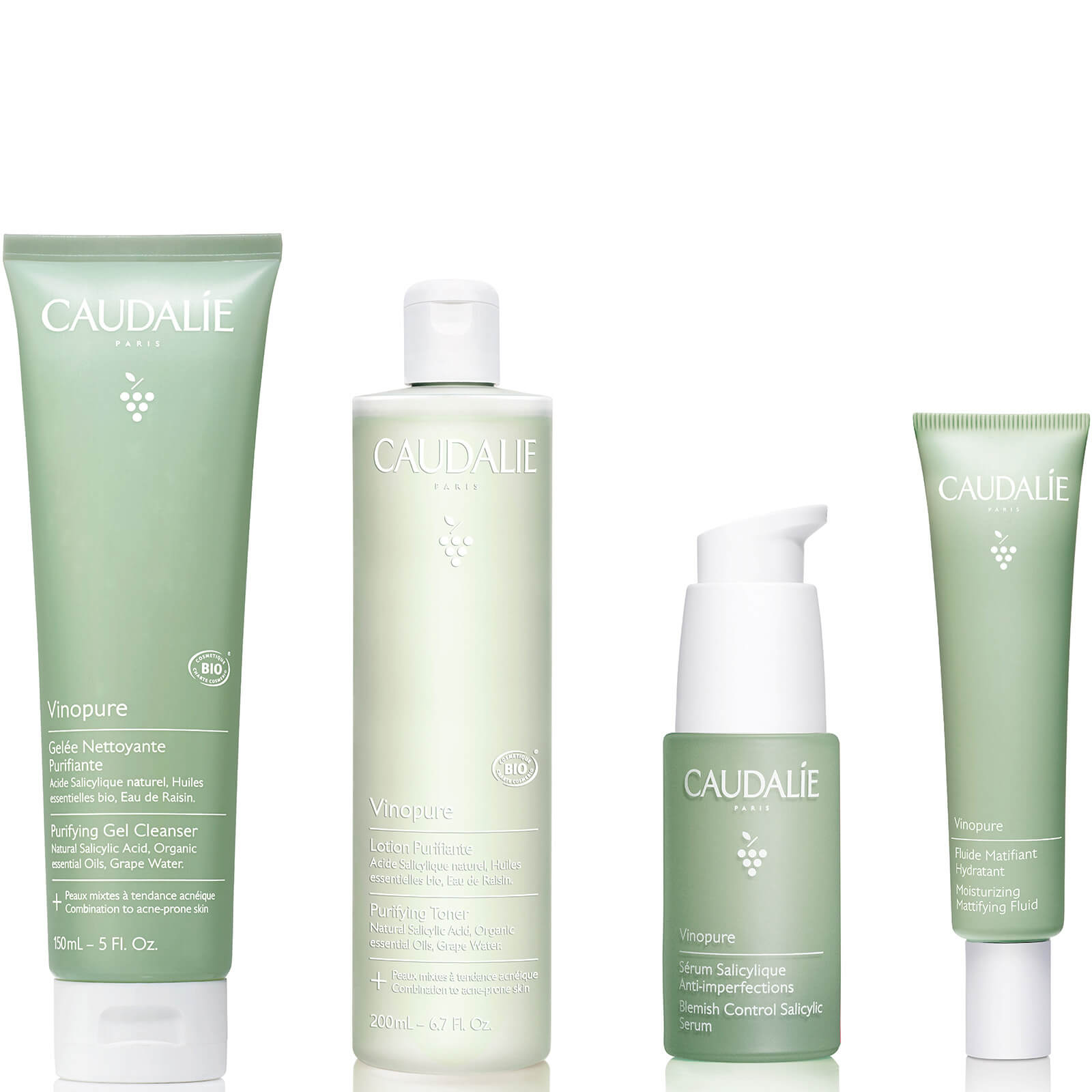 Caudalie 4 Steps for 4 Weeks Acne Prone Skin Programme (Worth PS96.00)