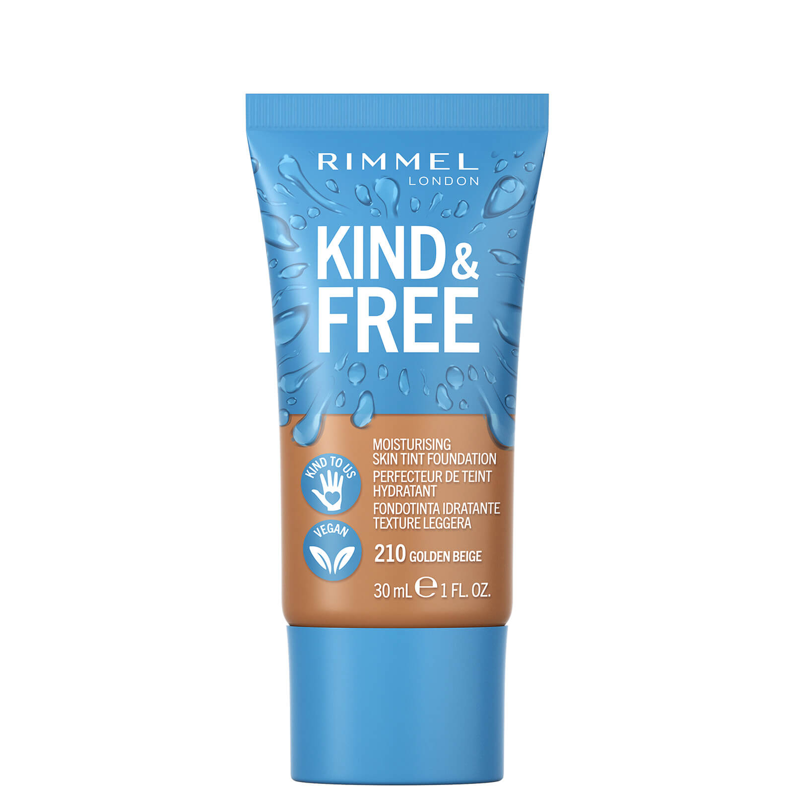 Rimmel Kind and Free Skin Tint Moisturising Foundation 30ml (Various Shades) - Golden Beige