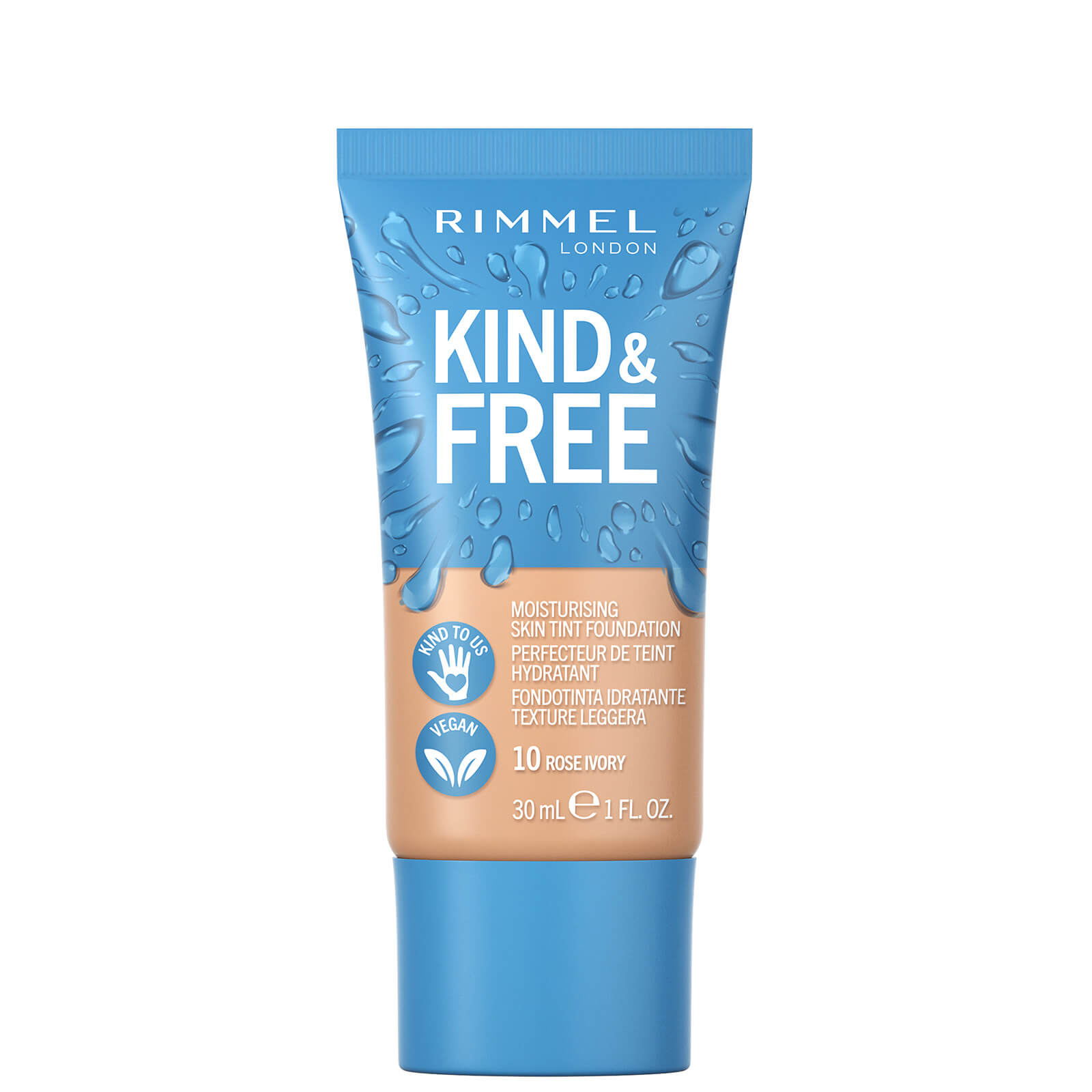 Rimmel Kind and Free Skin Tint Moisturising Foundation 30ml (Various Shades) - Rose Ivory