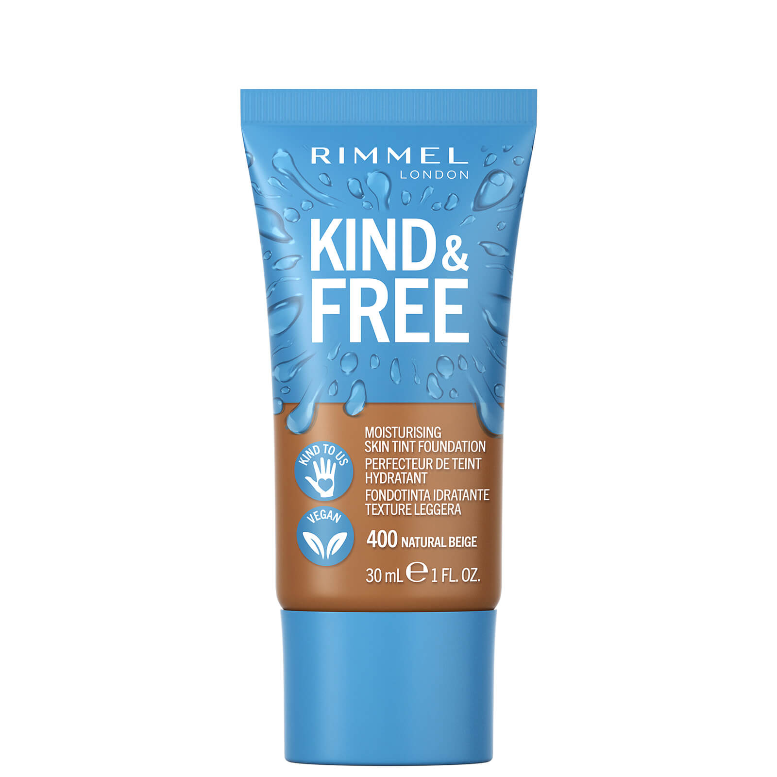 Rimmel Kind and Free Skin Tint Moisturising Foundation 30ml (Various Shades) - Natural Beige