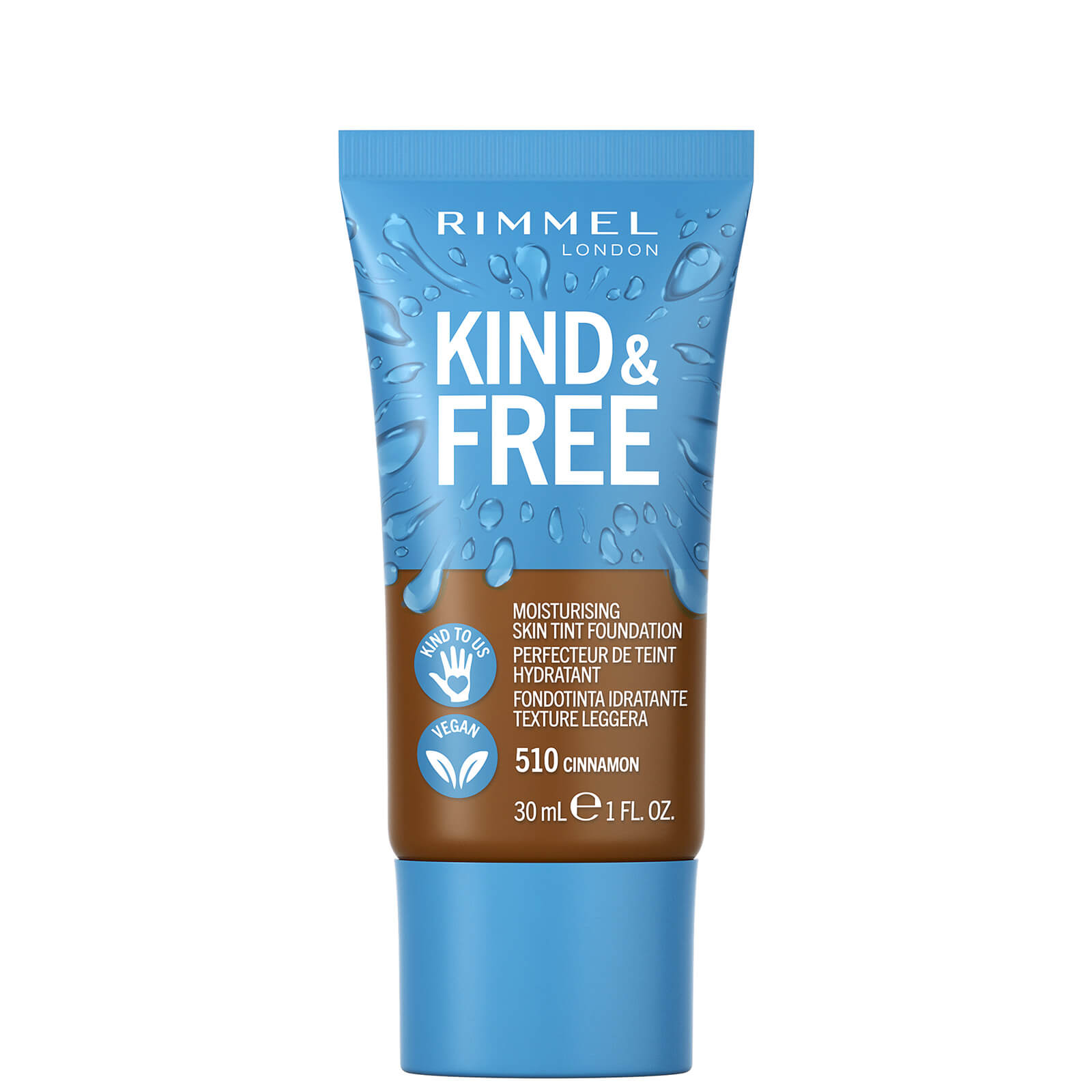 Rimmel Kind and Free Skin Tint Moisturising Foundation 30ml (Various Shades) - Cinnamon