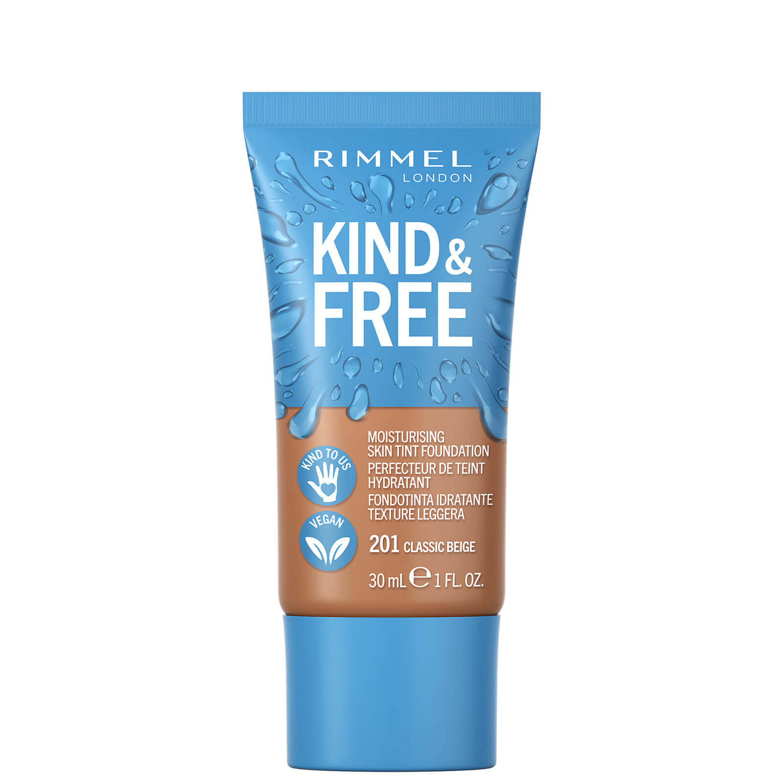 Rimmel Kind and Free Skin Tint Moisturising Foundation 30ml (Various Shades) - Classic Beige
