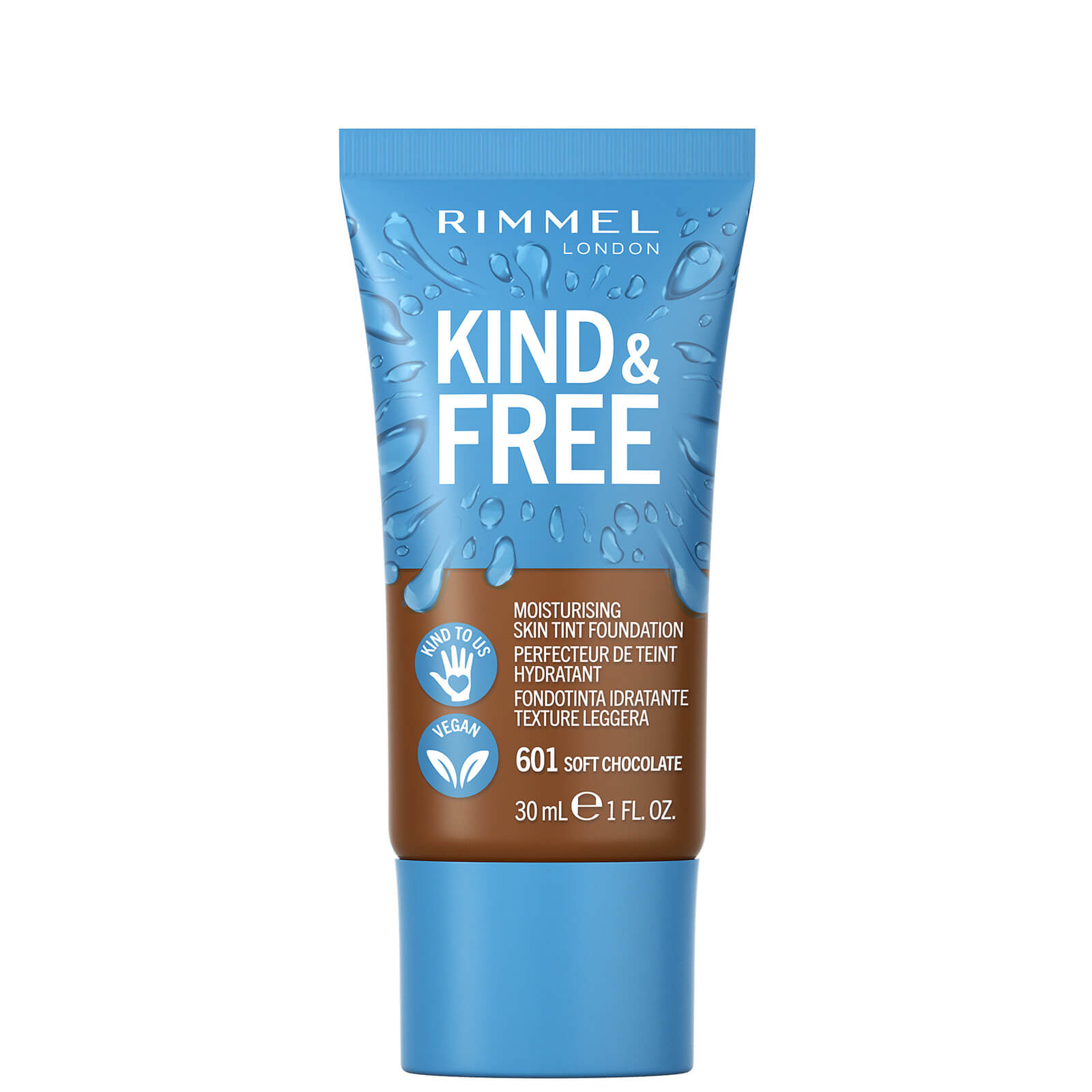 Rimmel Kind and Free Skin Tint Moisturising Foundation 30ml (Various Shades) - Soft Chocolate