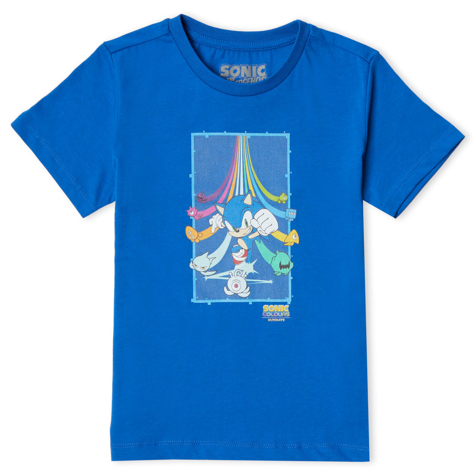 Sonic The Hedgehog Colours Ultimate Kids' T-Shirt - Blue - 3-4 Years - Blue
