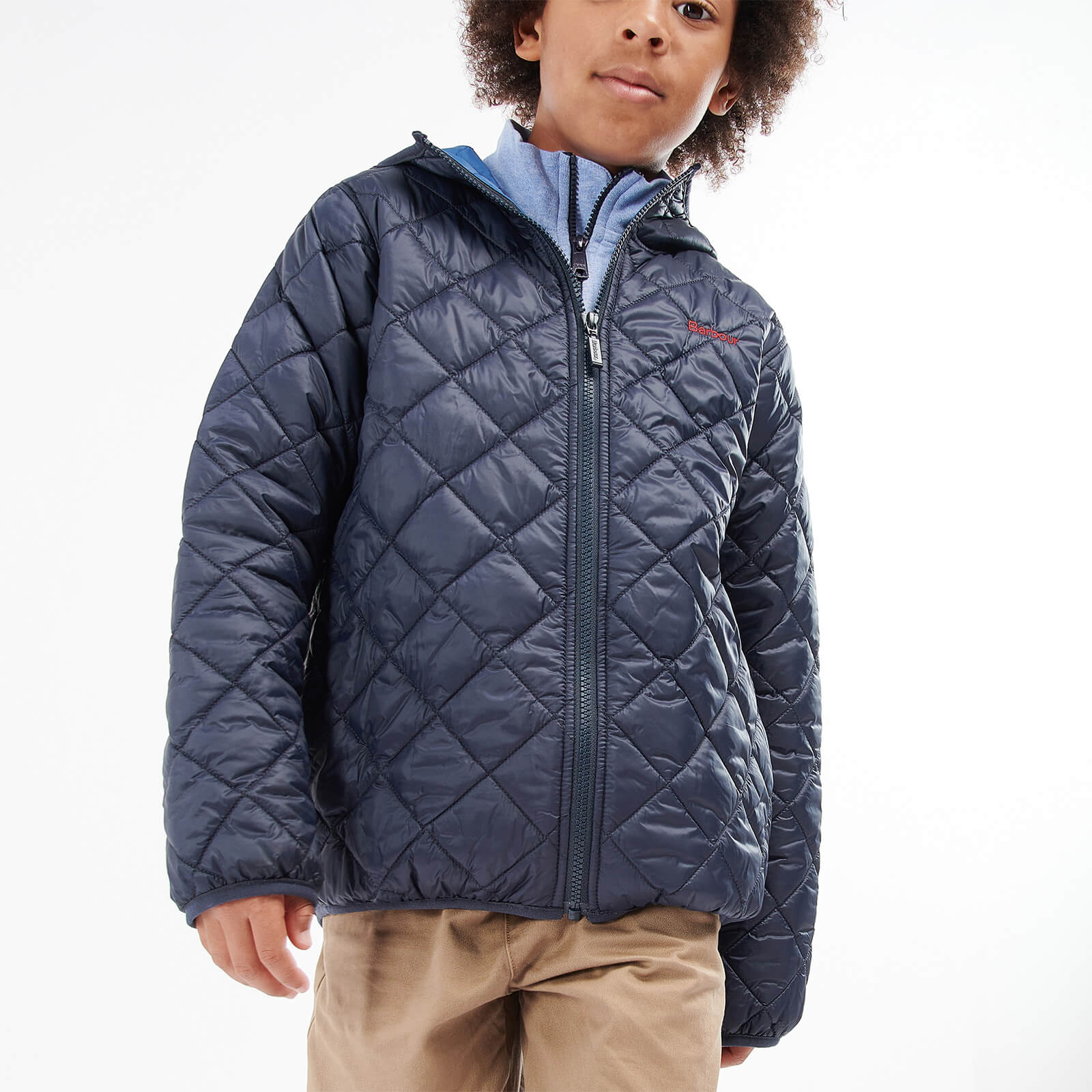 Barbour Boys' Fromar Quilt Packable Jacket - Navy -  6-7 Years