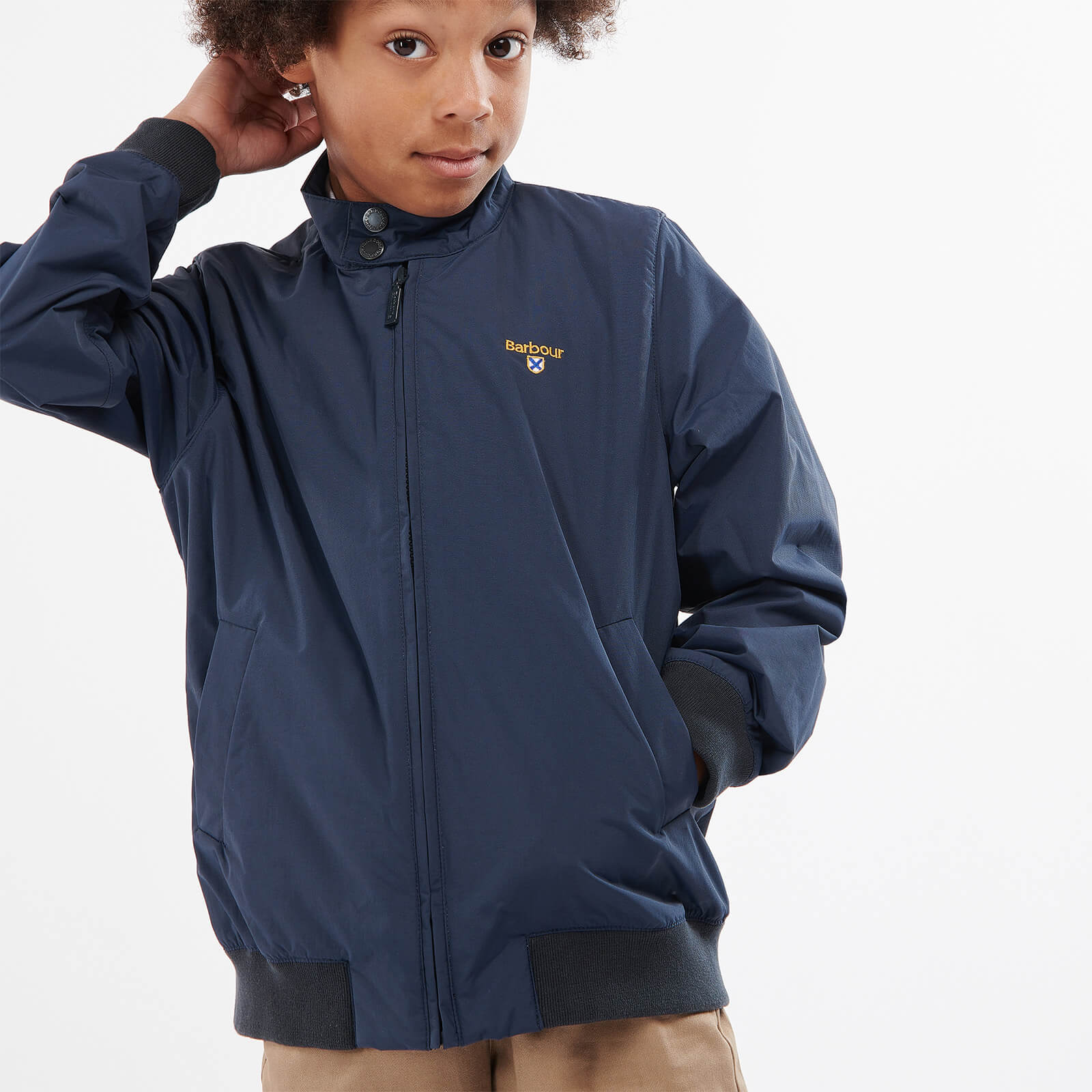 Barbour Boys' Crested Royston Casual Jacket - Navy -  8-9 Years