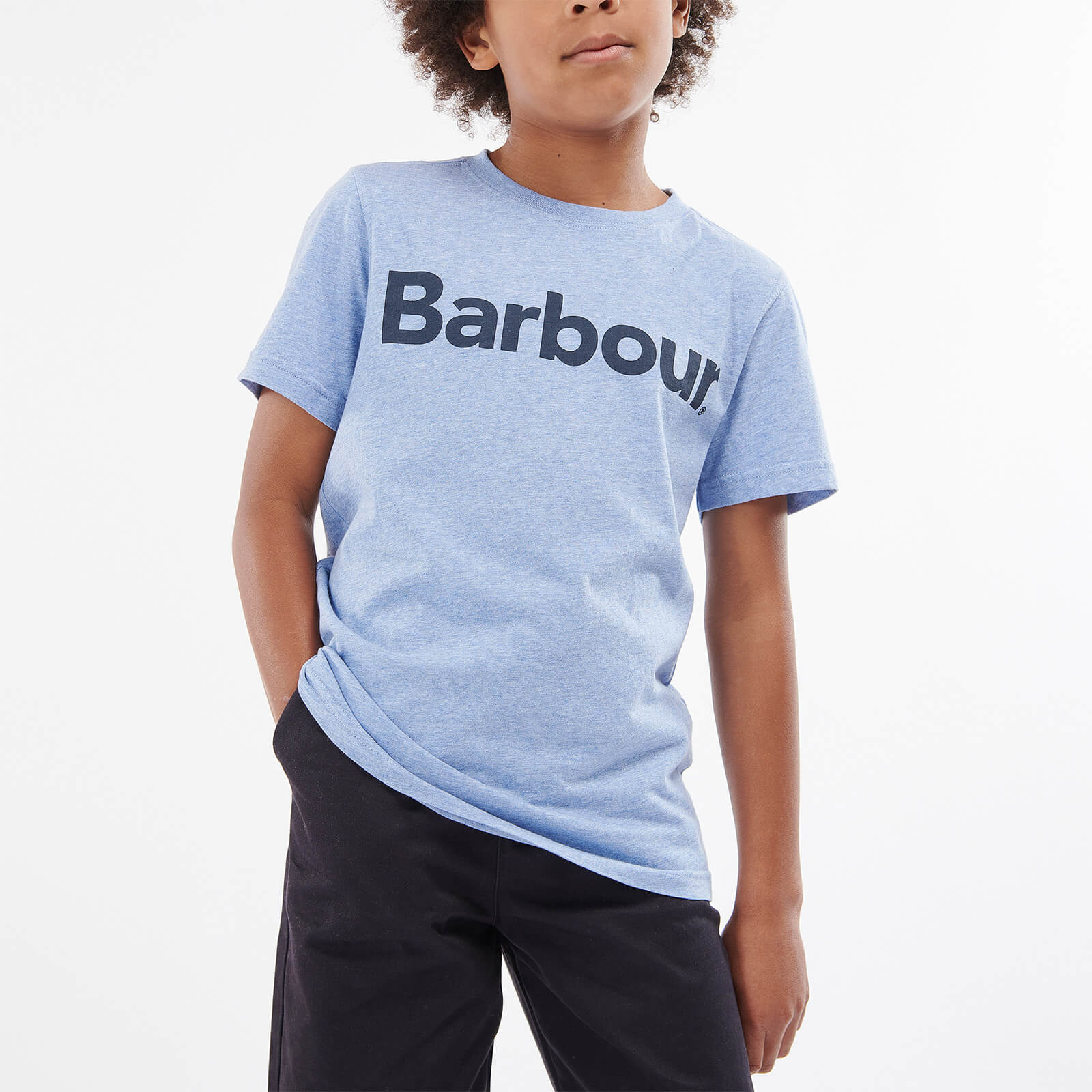 Barbour Boys' Essential Logo T-Shirt - Chambray -  6-7 Years