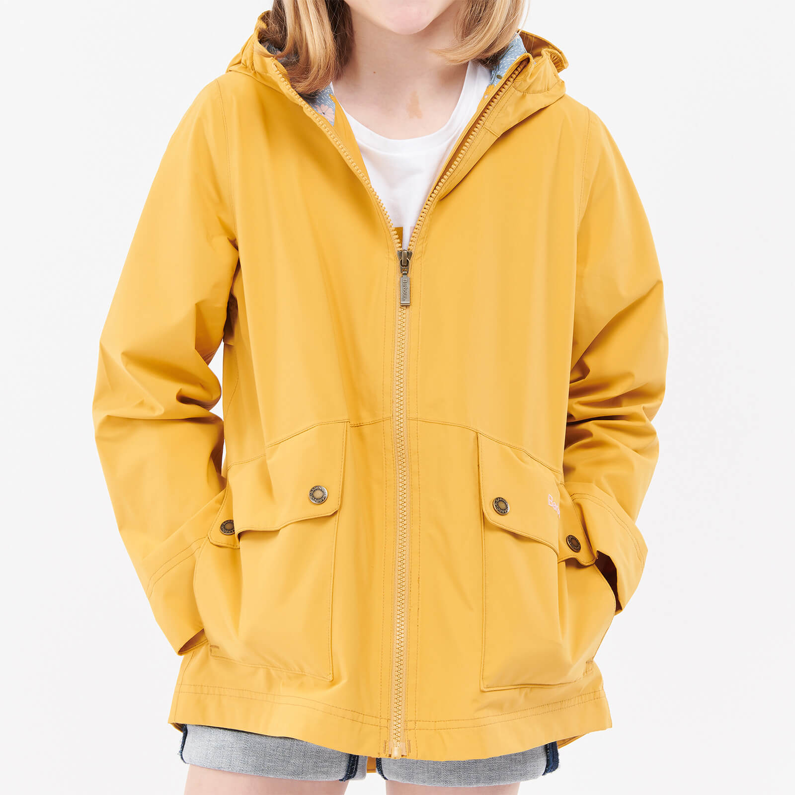 Barbour Girls' Armeria Jacket - Mustard/Folky Floral -  6-7 Years