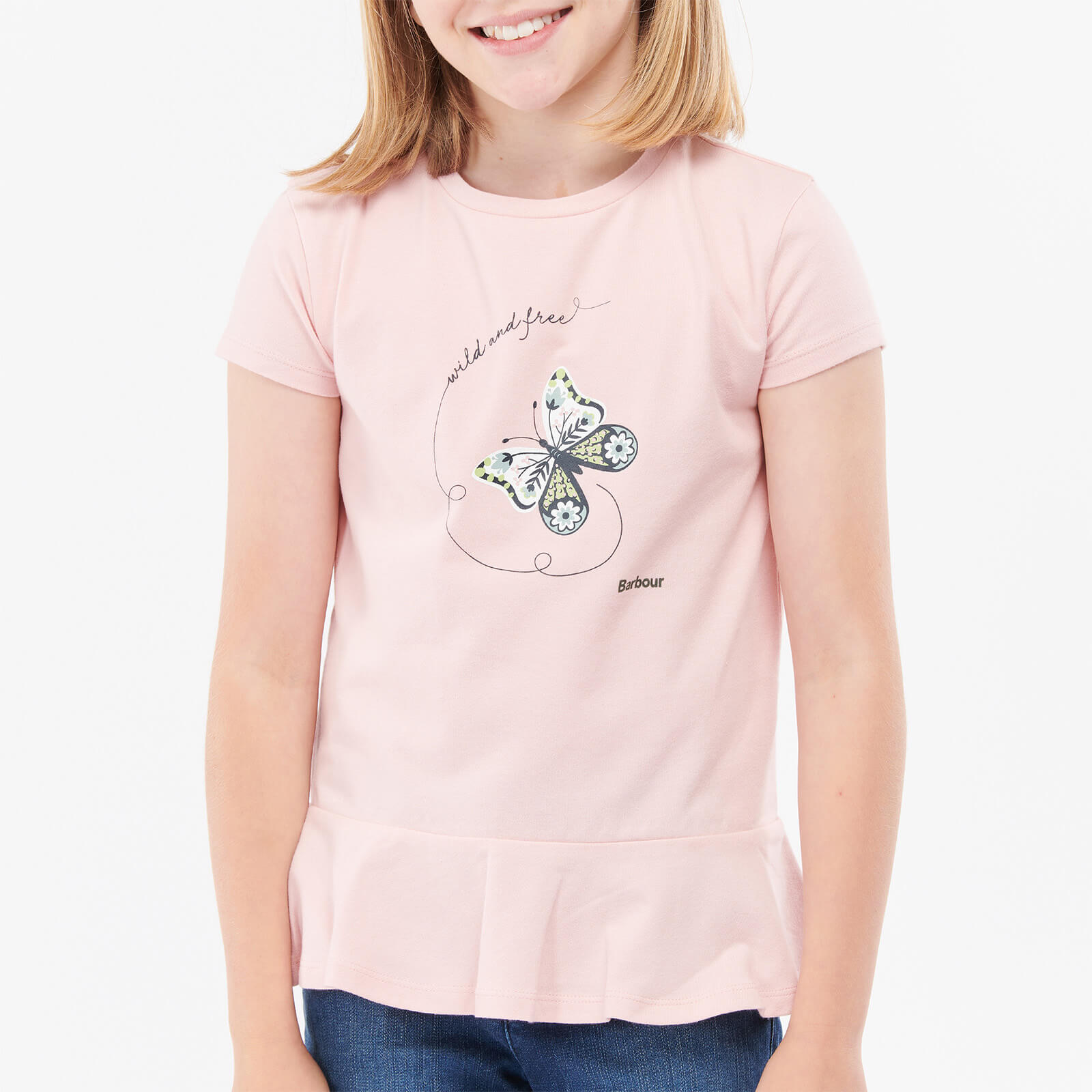 Barbour Girls' Hollie T-Shirt - Petal Pink -  6-7 Years