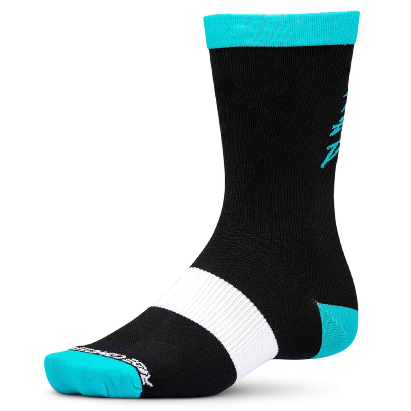 Ride Concepts Ride Every Day MTB Socks - L - Black/Aqua