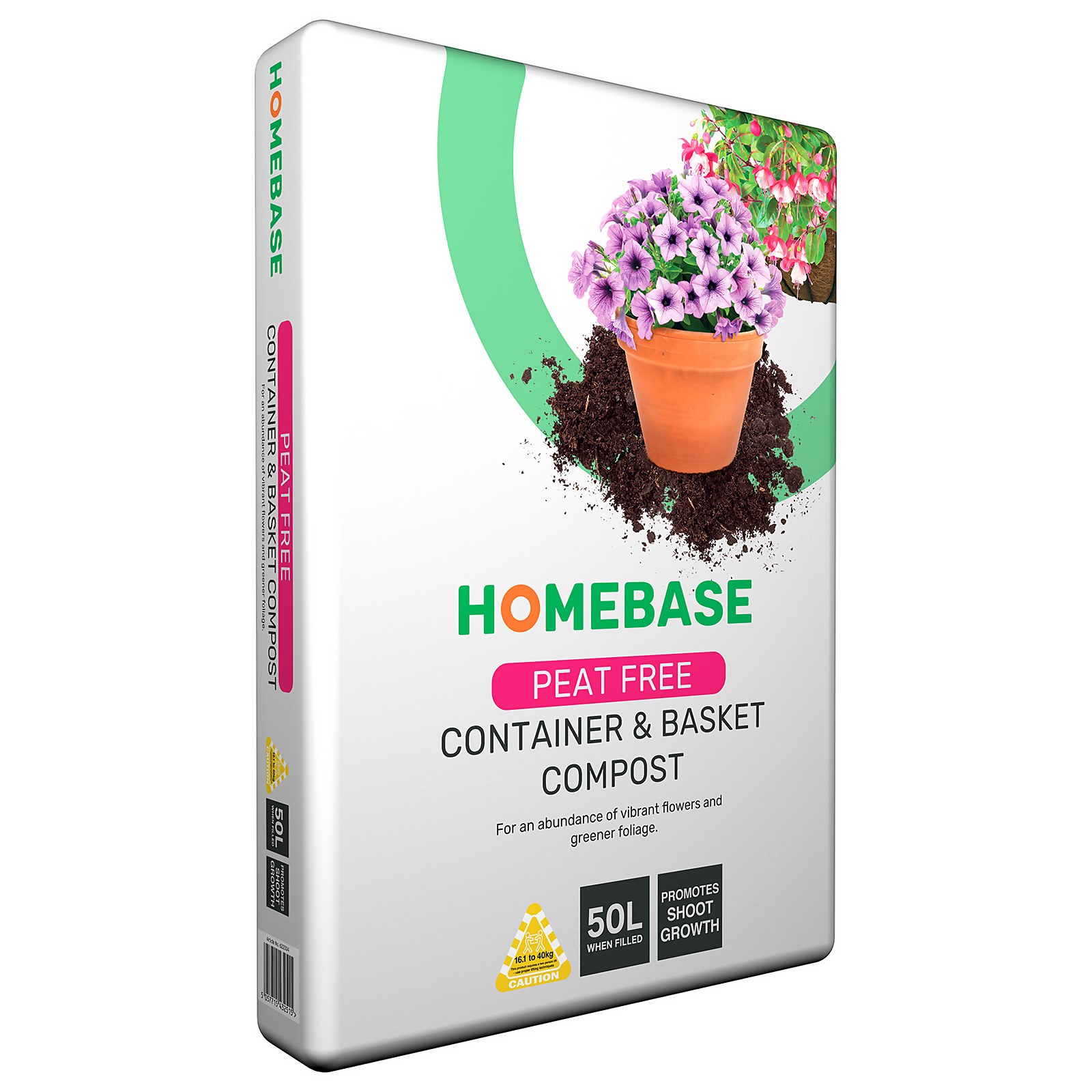 Photo of Homebase Peat Free Container & Basket Compost - 50l