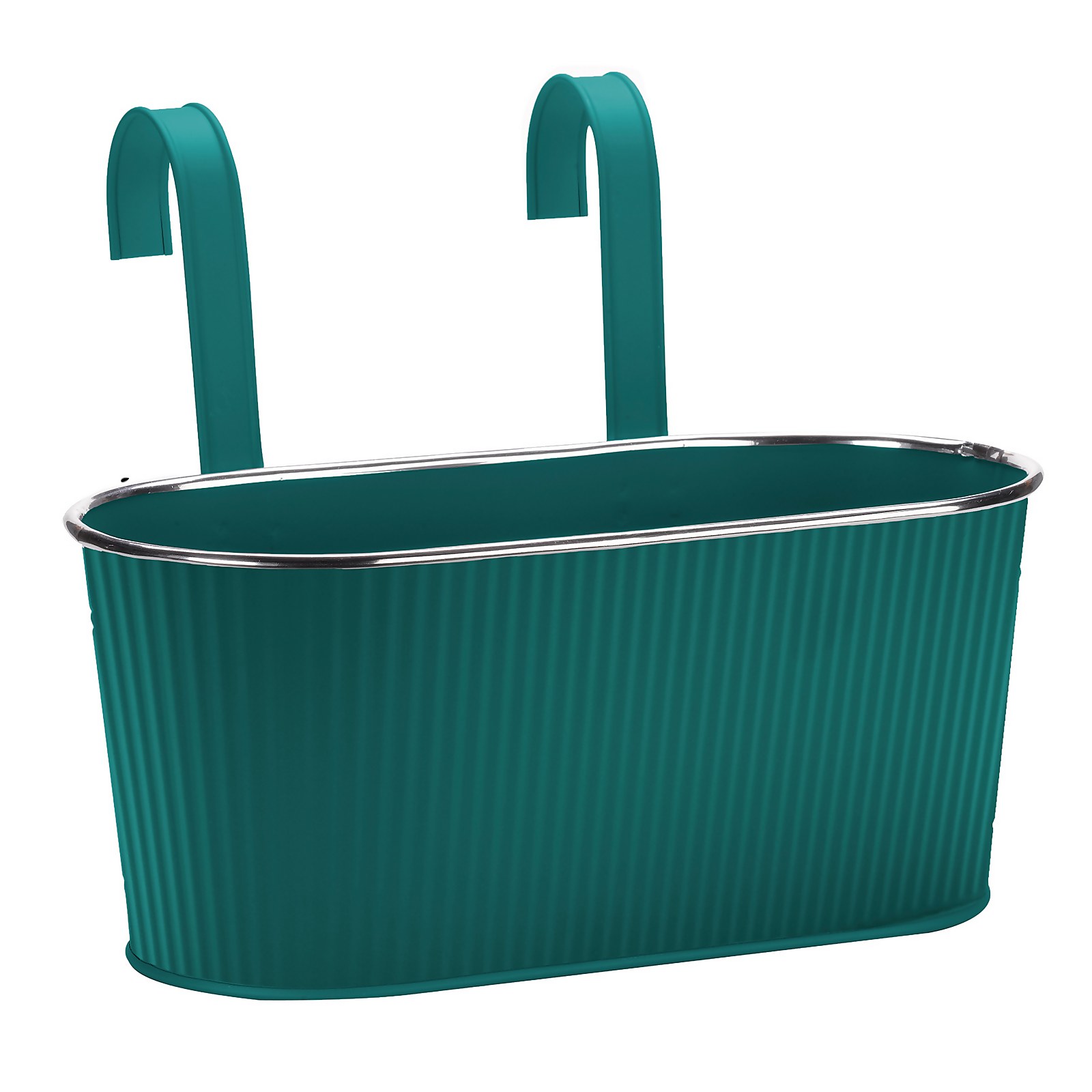 Photo of House Beautiful 12in Balcony Hanging Planter - Teal