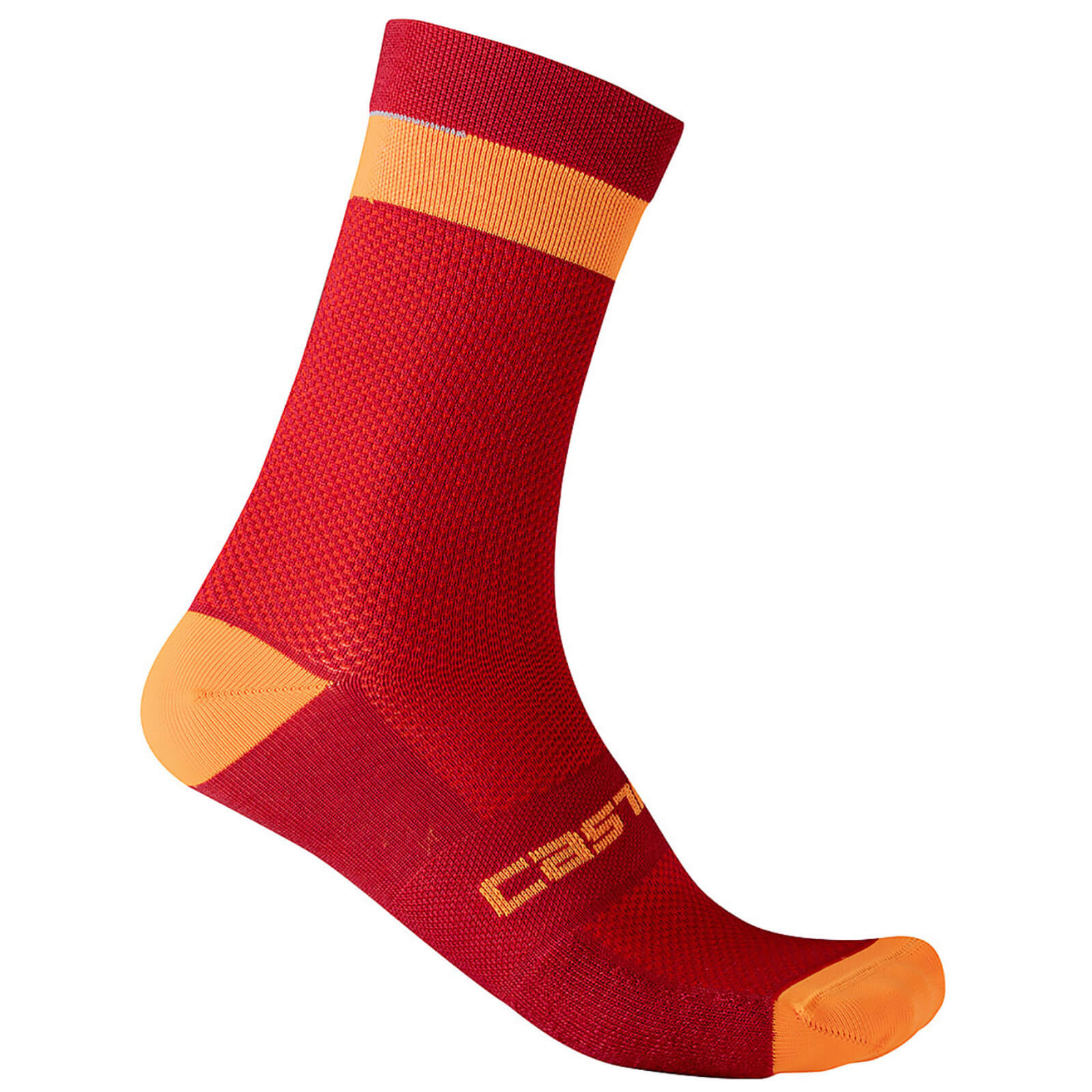 Castelli Alpha 18 Socks - S/M - Pro Red/Brilliant Orange