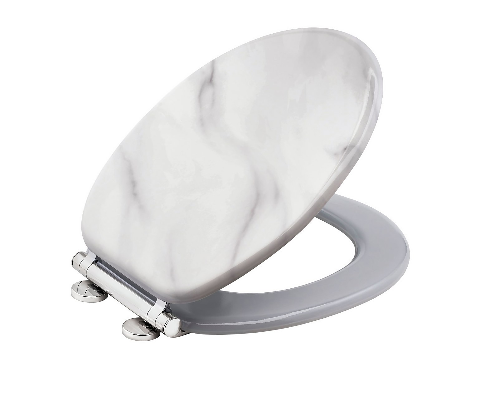 Photo of Aqualona Marble Effect Wooden Toilet Seat