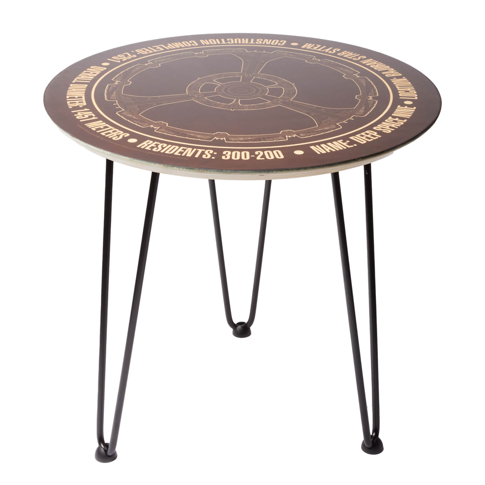 Decorsome x Star Trek Starfleet Deep Space Nine Wooden Side Table - White