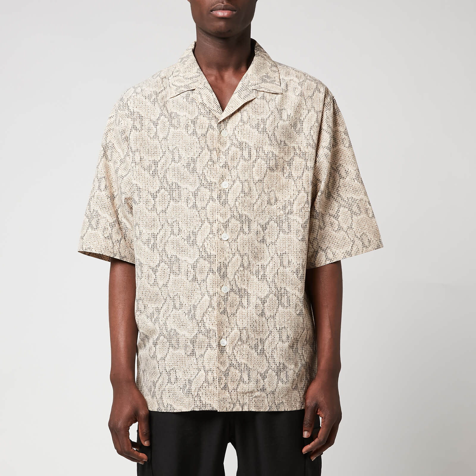 KENZO Men's Casual Short Sleeves Shirt - Camel - S