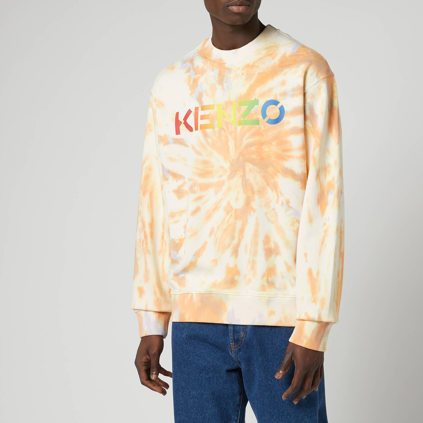 KENZO Men's Print Logo Classic Sweatshirt - Peach - M