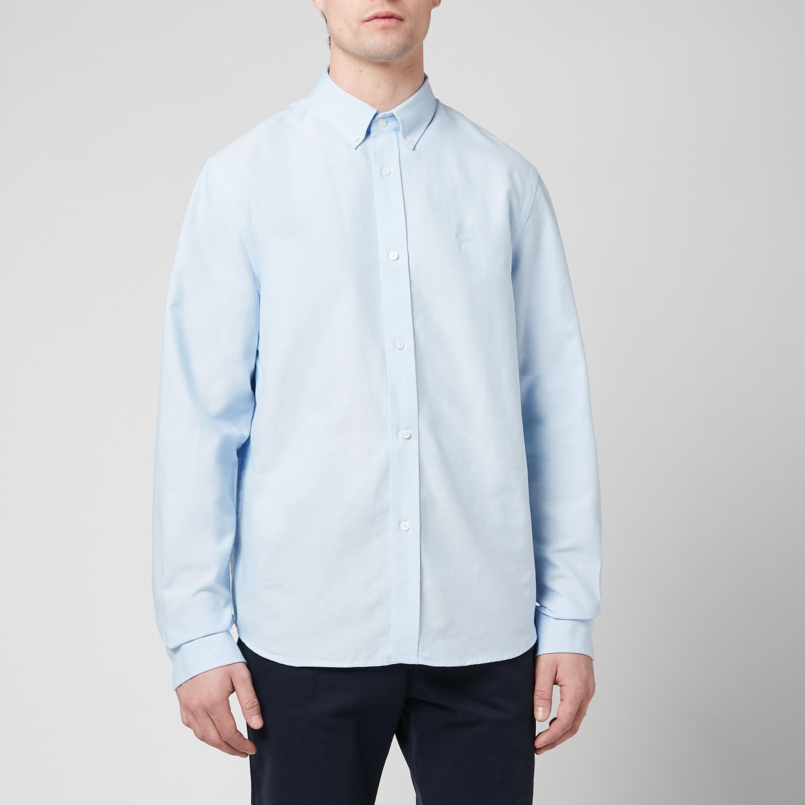 KENZO Men's Tiger Crest Button Down Shirt - Light Blue - 39/15.5inches