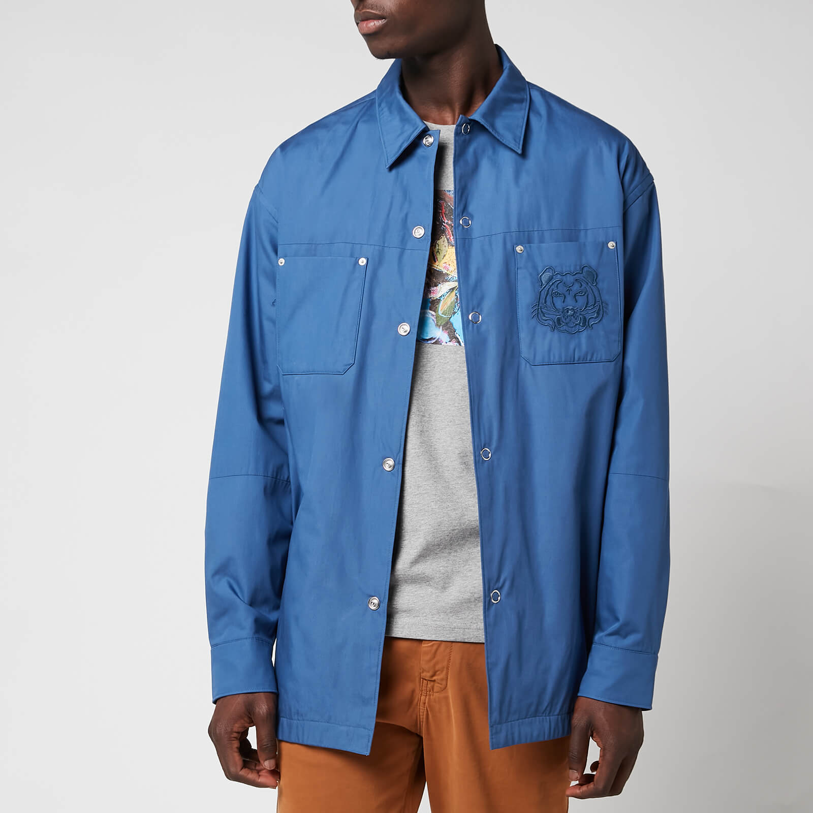 KENZO Men's Lined Overshirt - Blue - S