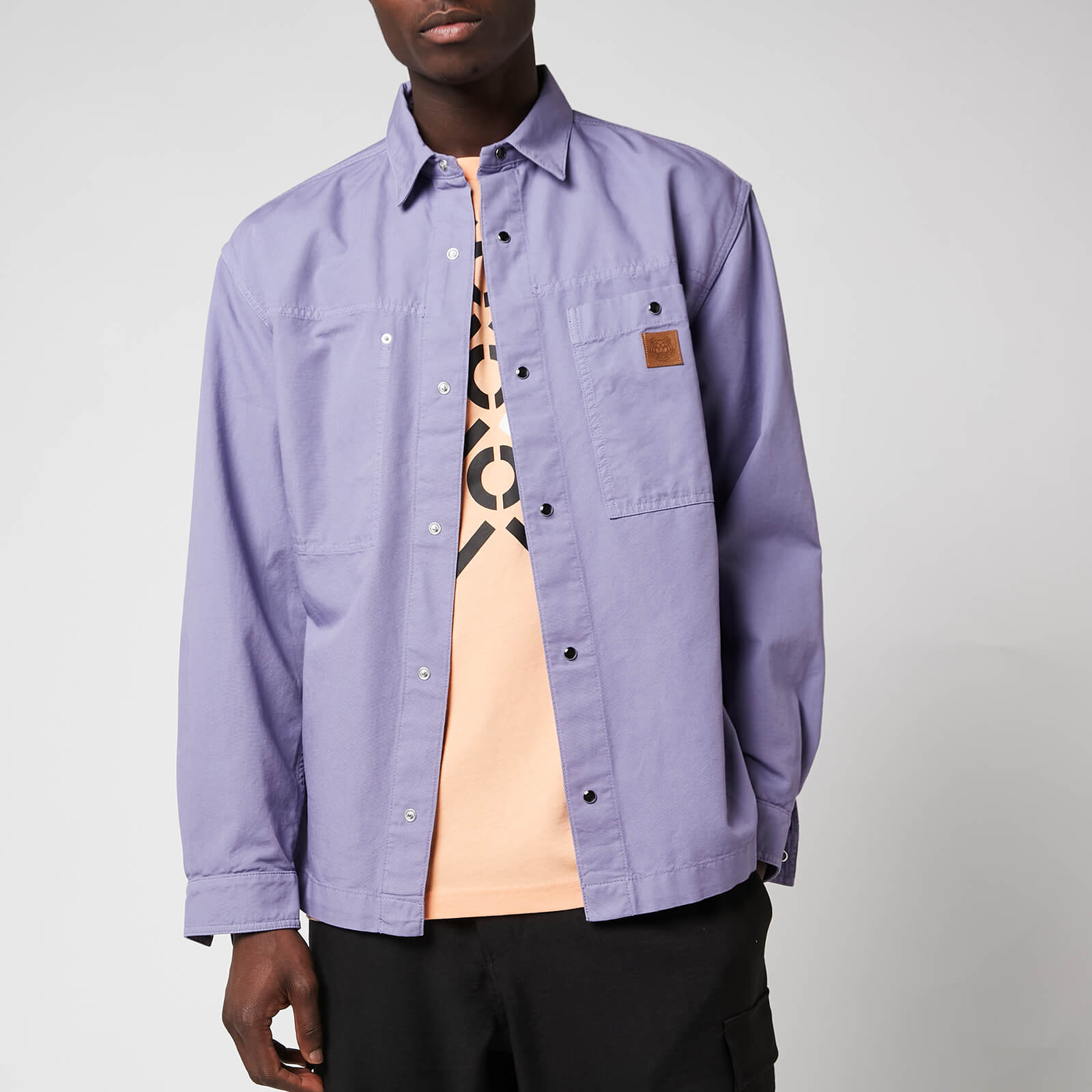 KENZO Men's Snap Overshirt - Deep Violet - S