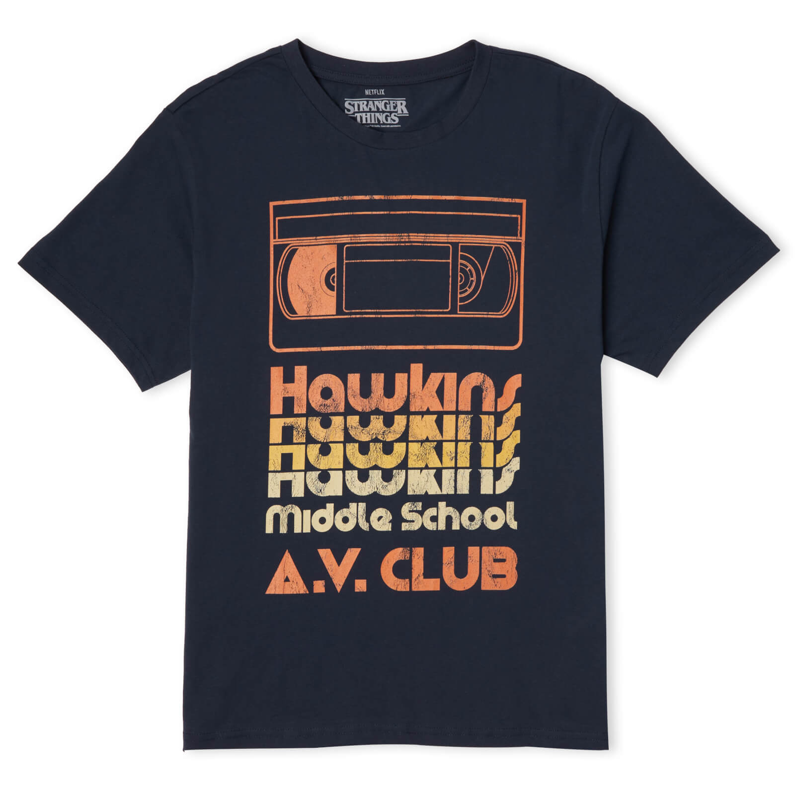 

Stranger Things Hawkins AV Club Men's T-Shirt - Navy - M - Blu Navy