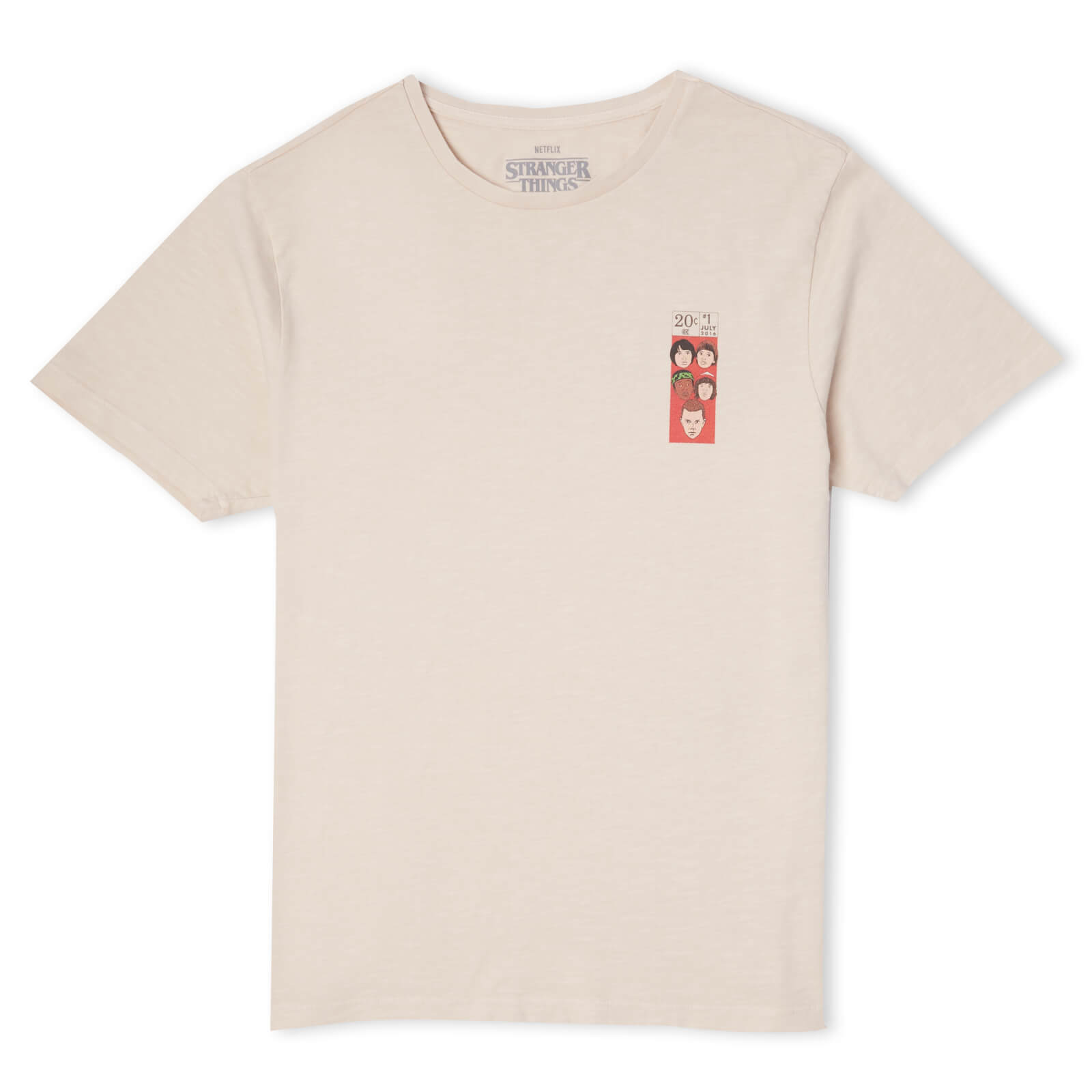 

Stranger Things Comic Book Cover Unisex T-Shirt - White Vintage Wash - M