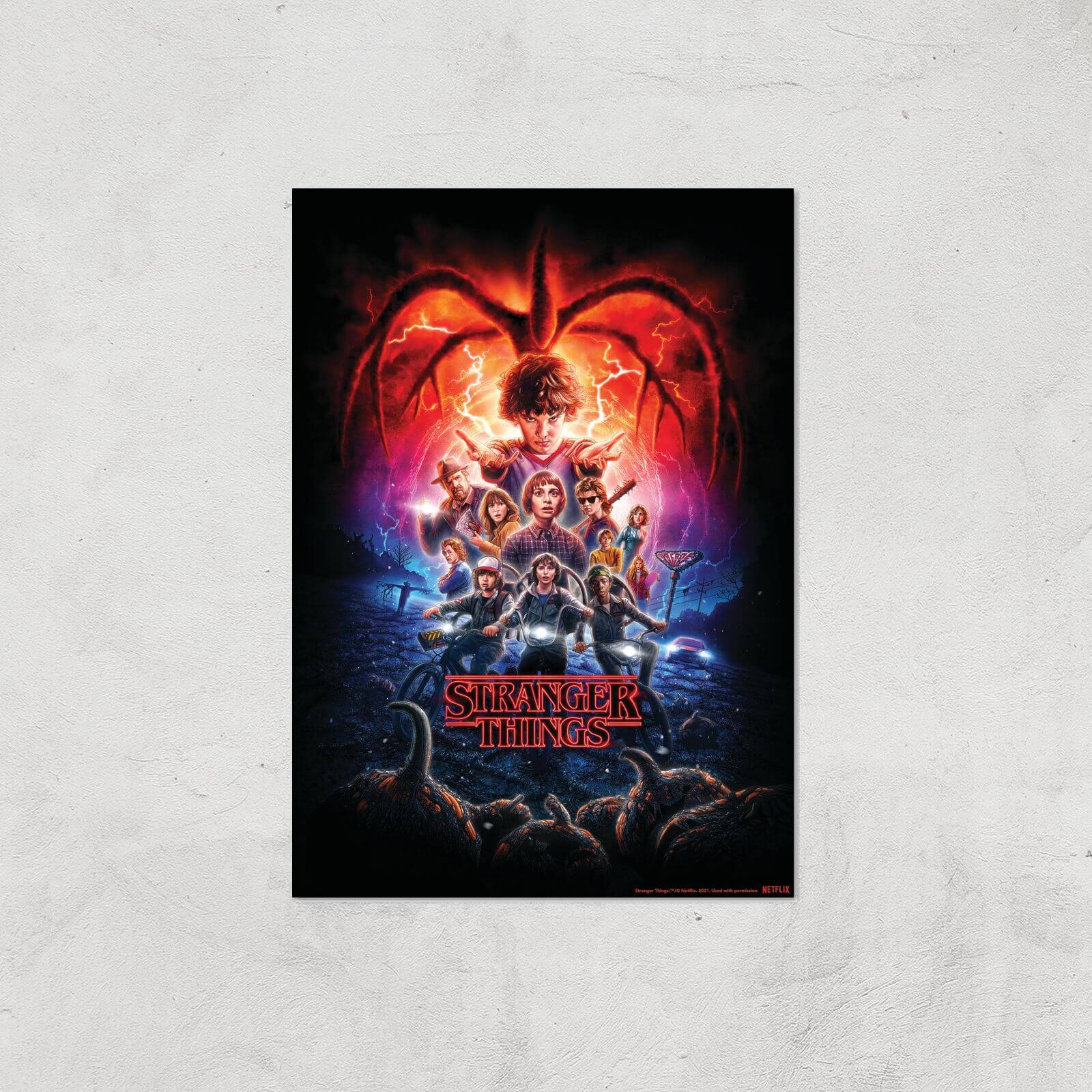Stranger Things Season Two Poster Giclee Art Print - A4 - Print Only