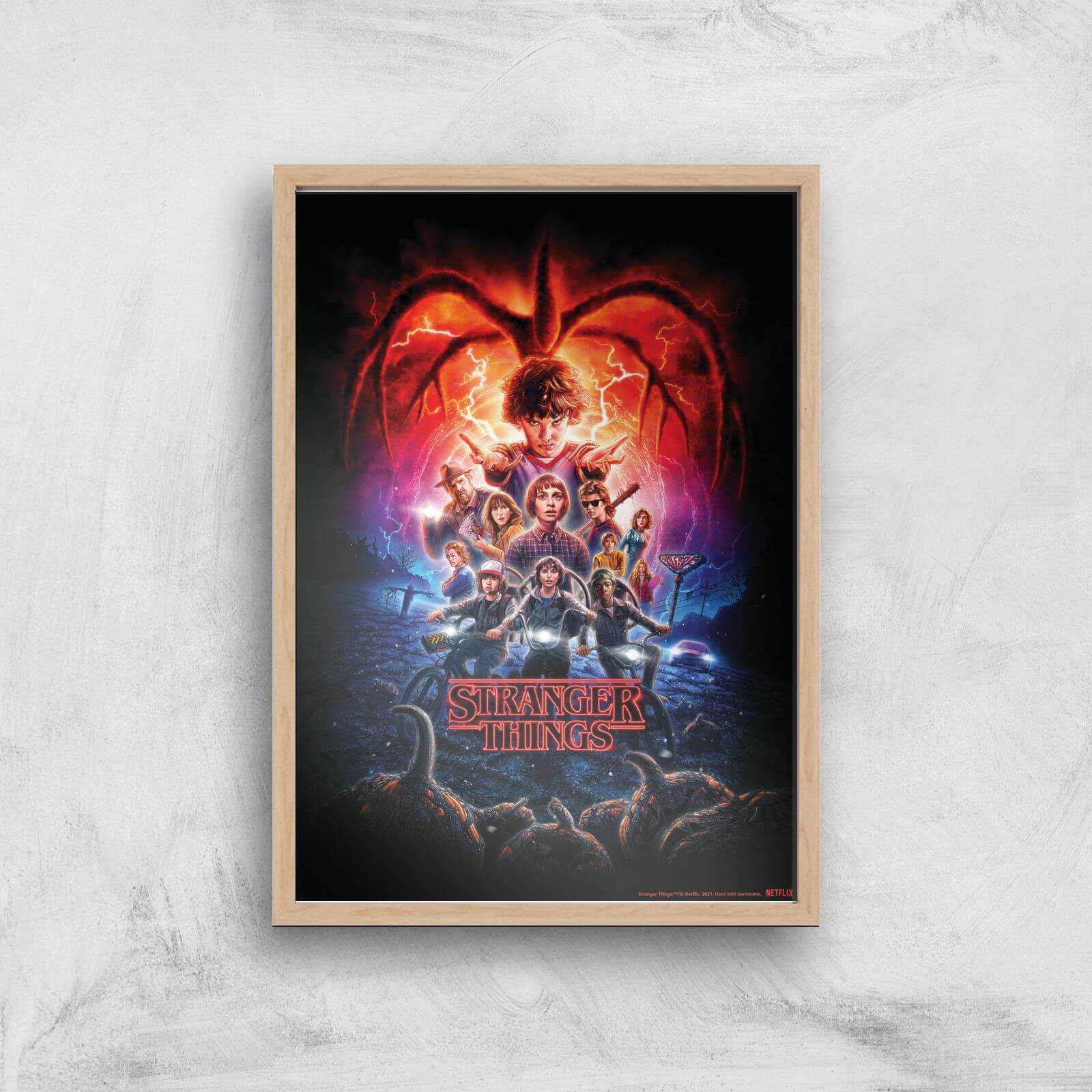 

Stranger Things Season Two Poster Giclee Art Print - A2 - Wooden Frame