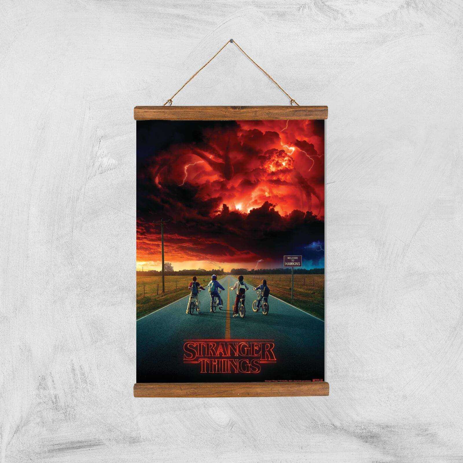 

Stranger Things Welcome To Hawkins Giclee Art Print - A3 - Wooden Hanger