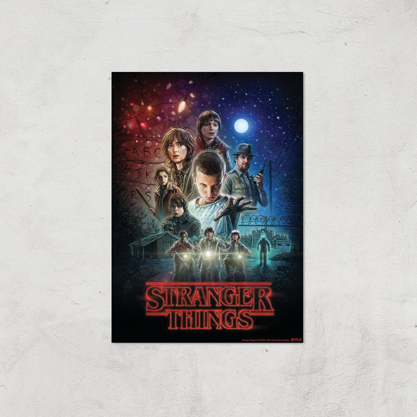 

Stranger Things Season One Poster Giclee Art Print - A4 - Print Only