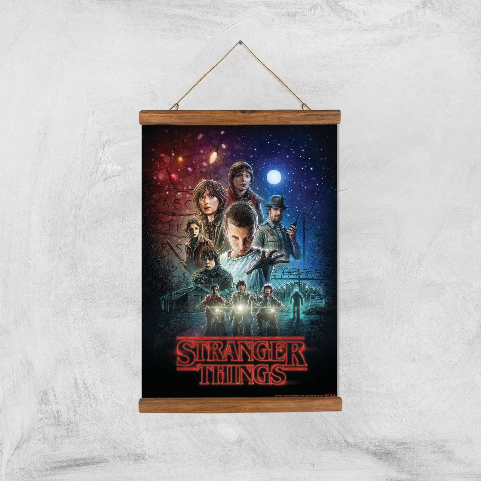 Stranger Things Season One Poster Giclee Art Print - A3 - Wooden Hanger