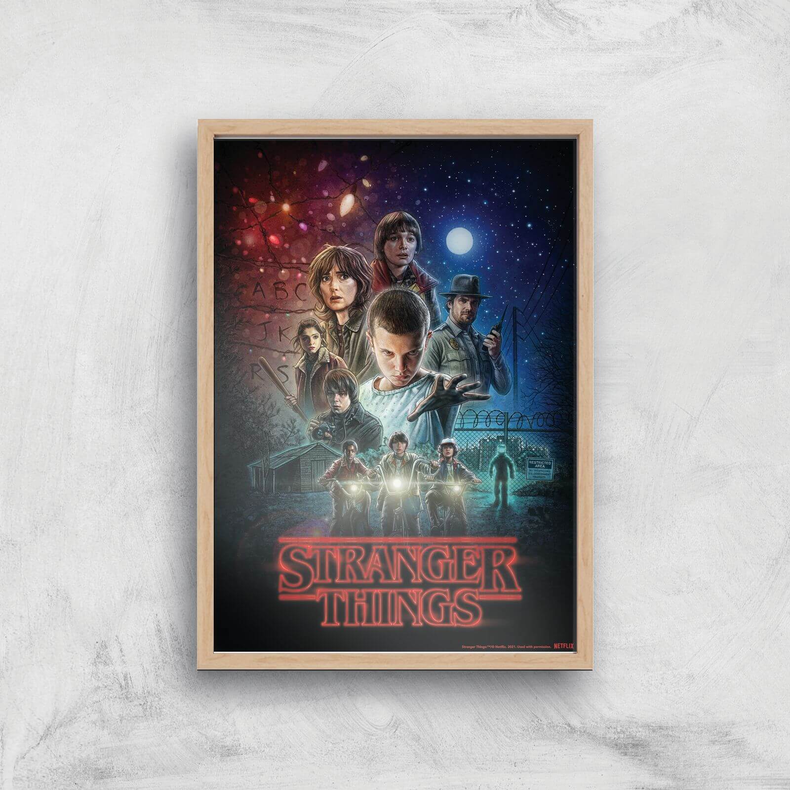 

Stranger Things Season One Poster Giclee Art Print - A2 - Wooden Frame