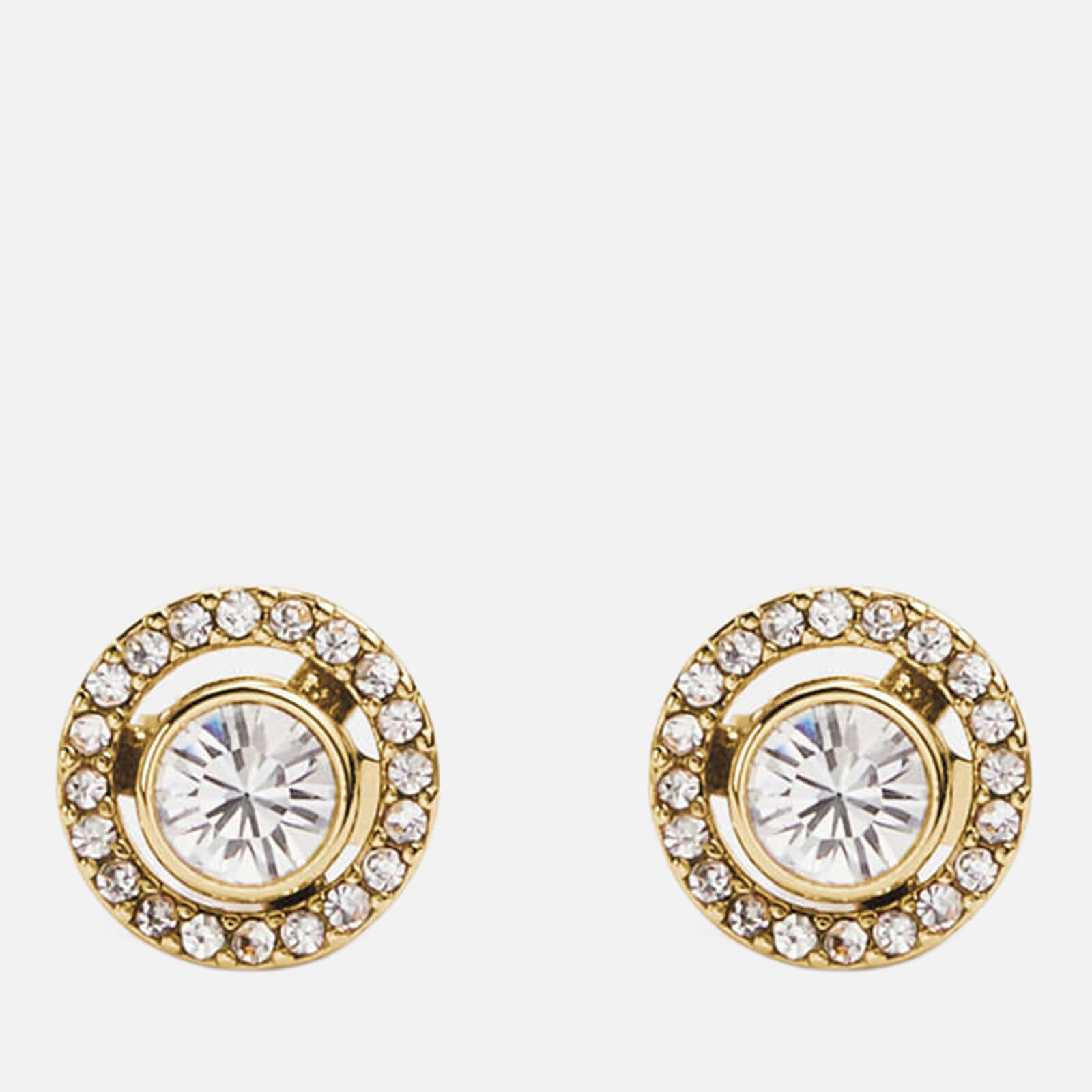Image of Coach Women's Halo Pave 2 In 1 Stud - Gold/Clear