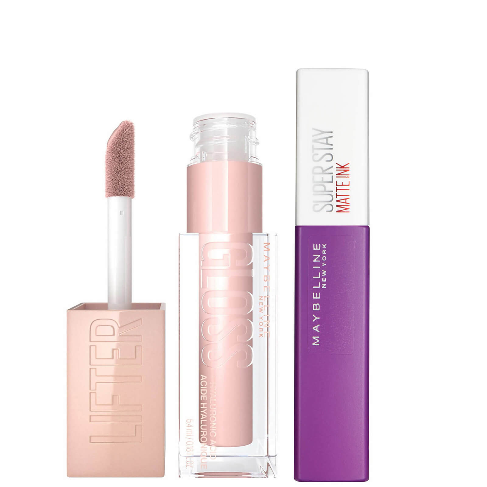 Maybelline Lifter Gloss and Superstay Matte Ink Lipstick Bundle (Various Shades) - 40 Believer